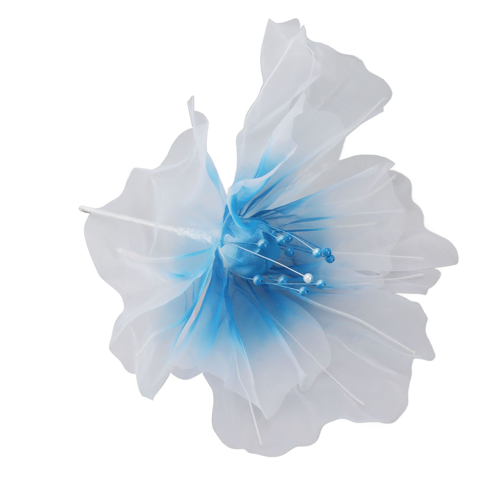 Gauze Flower 19.7in Diameter Soft Bright Colors Light Reusable Handcrafted Organza Flower for Wedding Photography Family Blue - Image 6