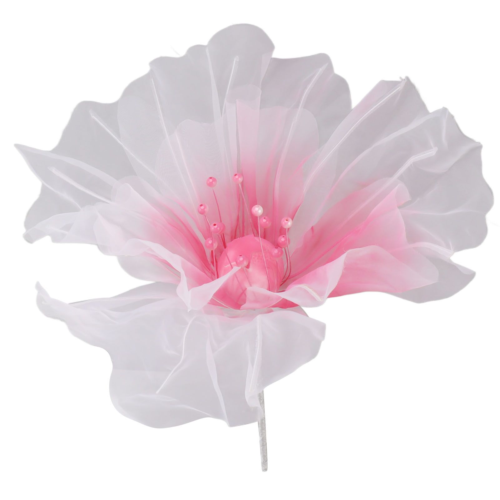 Gauze Flower 19.7in Diameter Soft Bright Colors Light Reusable Handcrafted Organza Flower for Wedding Photography Family Rose Red - Image 2
