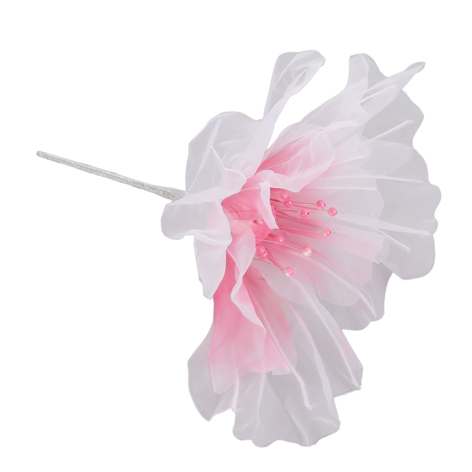 Gauze Flower 19.7in Diameter Soft Bright Colors Light Reusable Handcrafted Organza Flower for Wedding Photography Family Rose Red - Image 3