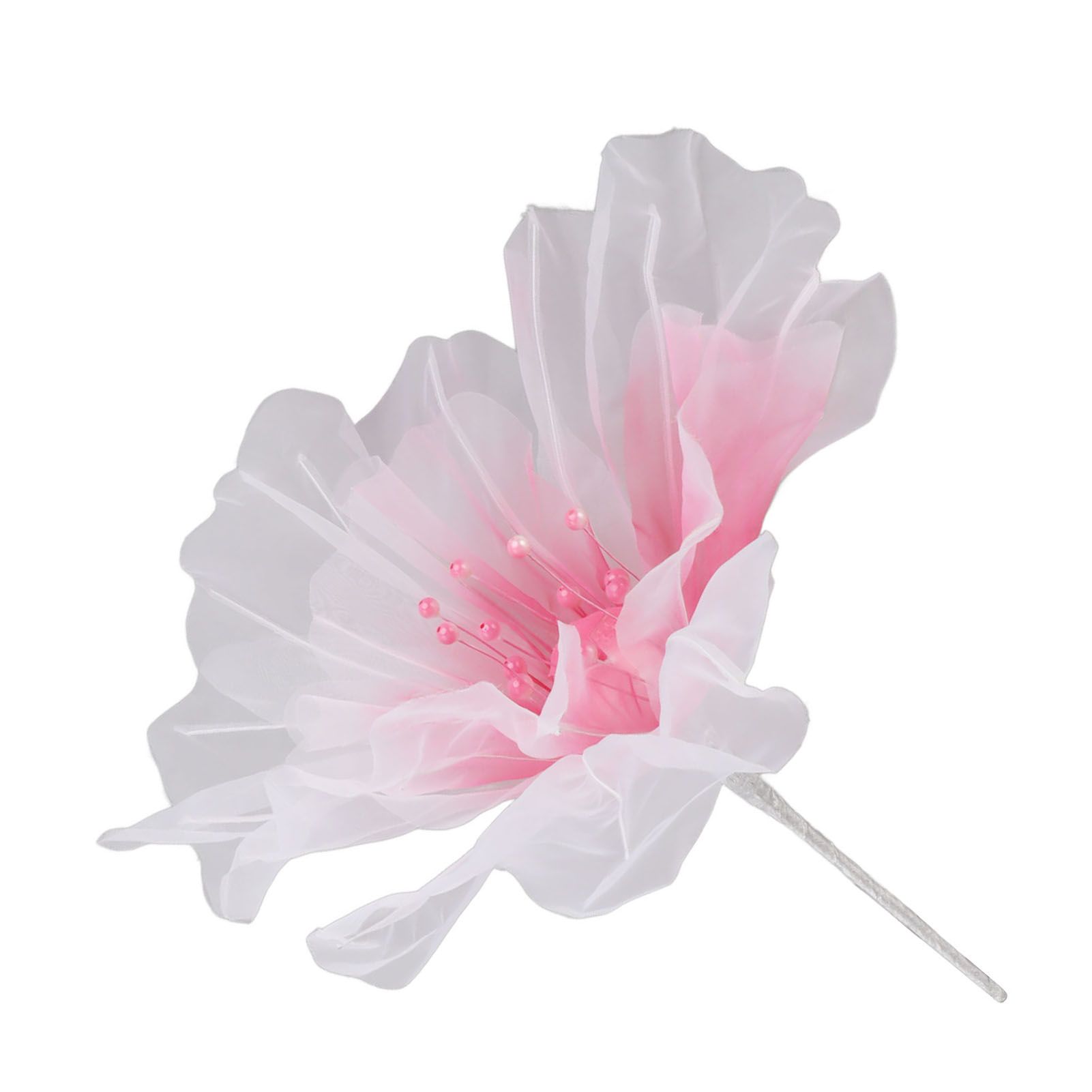 Gauze Flower 19.7in Diameter Soft Bright Colors Light Reusable Handcrafted Organza Flower for Wedding Photography Family Rose Red - Image 4