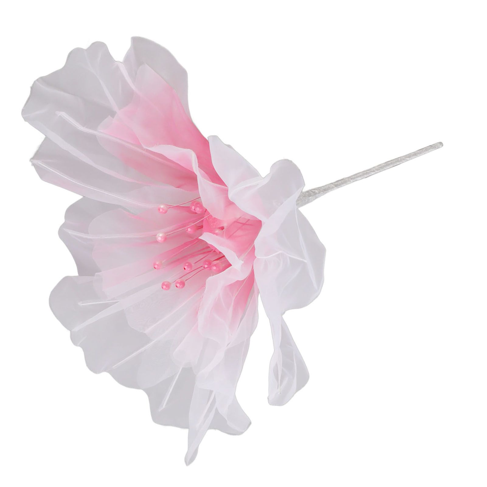 Gauze Flower 19.7in Diameter Soft Bright Colors Light Reusable Handcrafted Organza Flower for Wedding Photography Family Rose Red - Image 6
