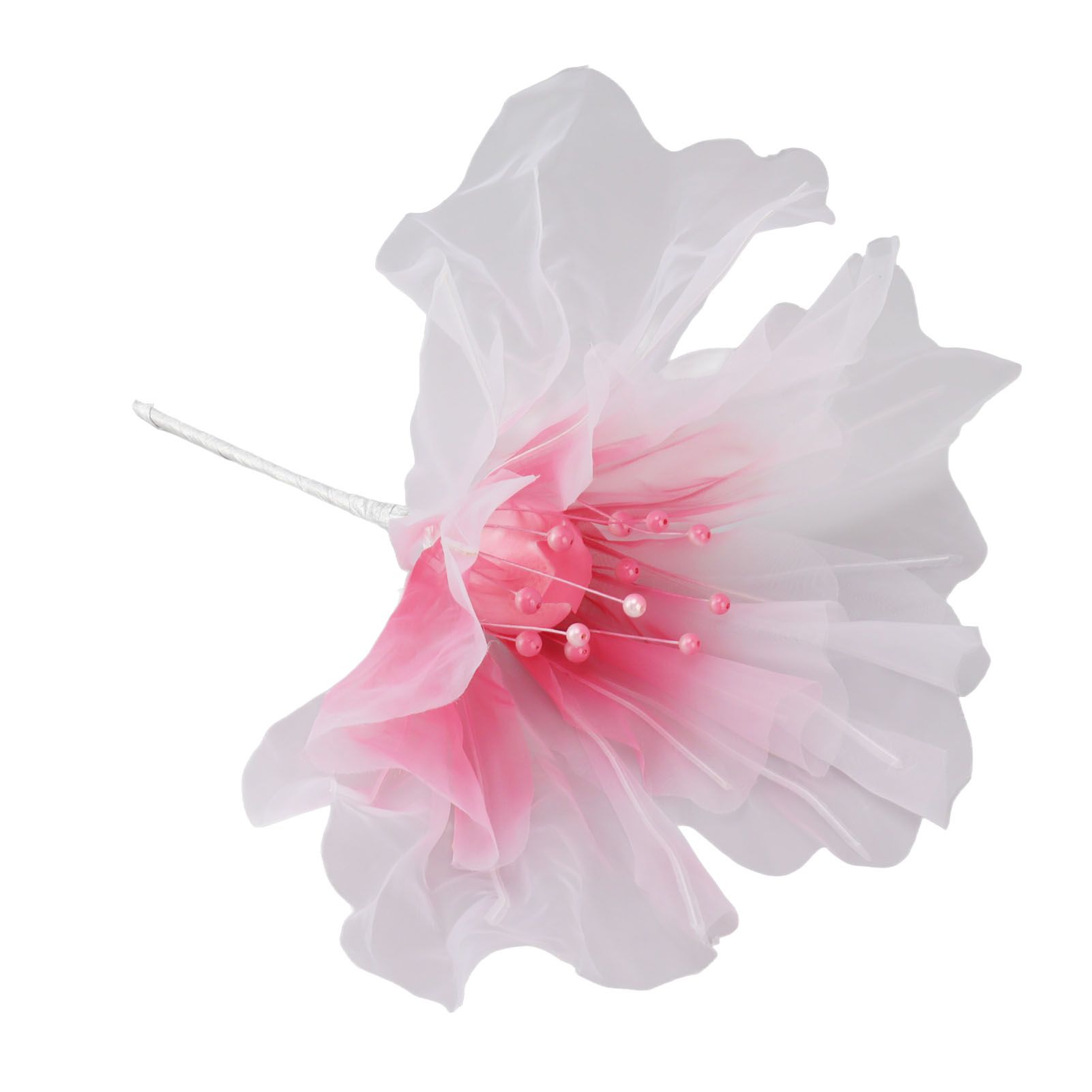 Gauze Flower 19.7in Diameter Soft Bright Colors Light Reusable Handcrafted Organza Flower for Wedding Photography Family Rose Red - Image 8