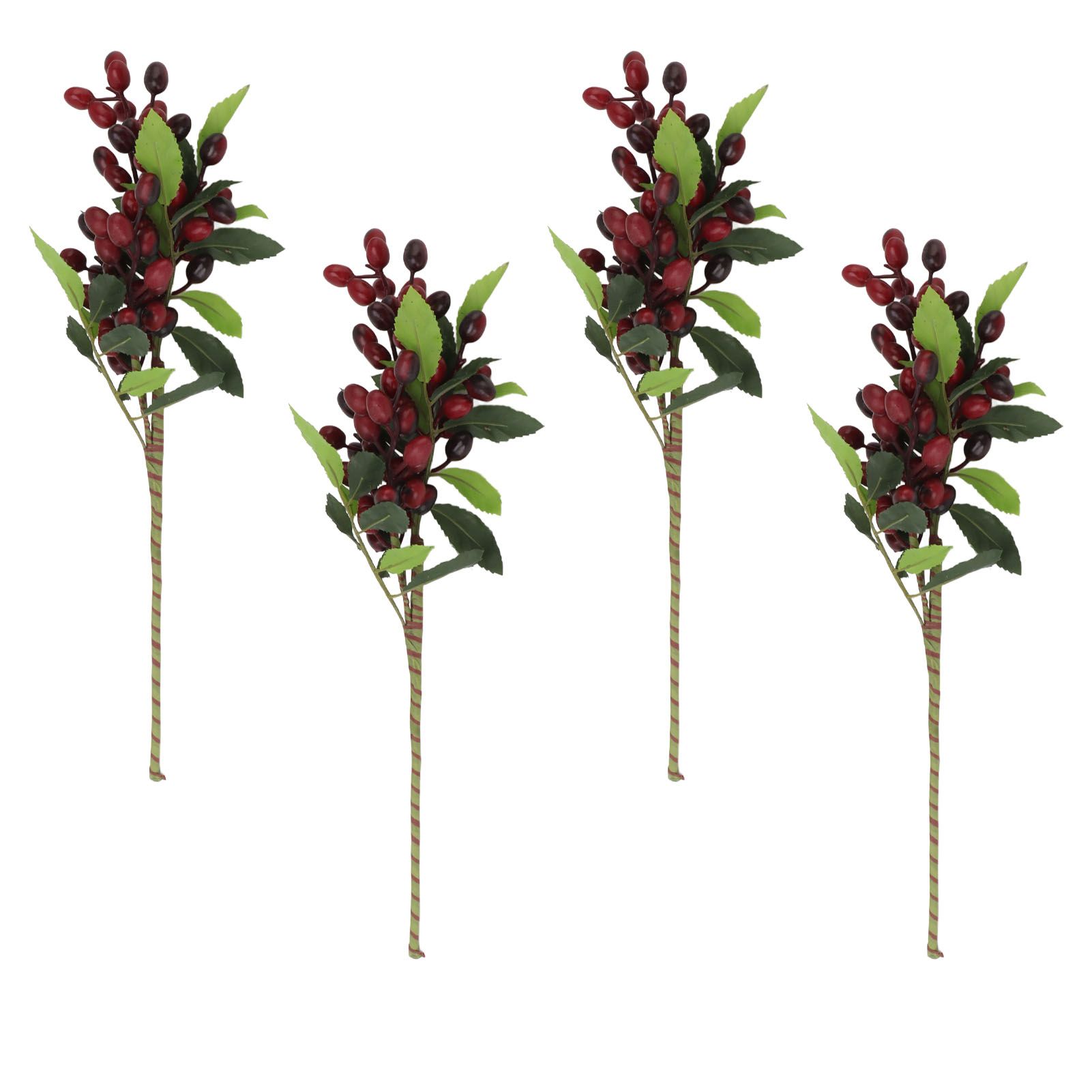 5PCS Artificial Berries Artificial Pip Berry Stems Decoration for Living Room Office Red - Image 2