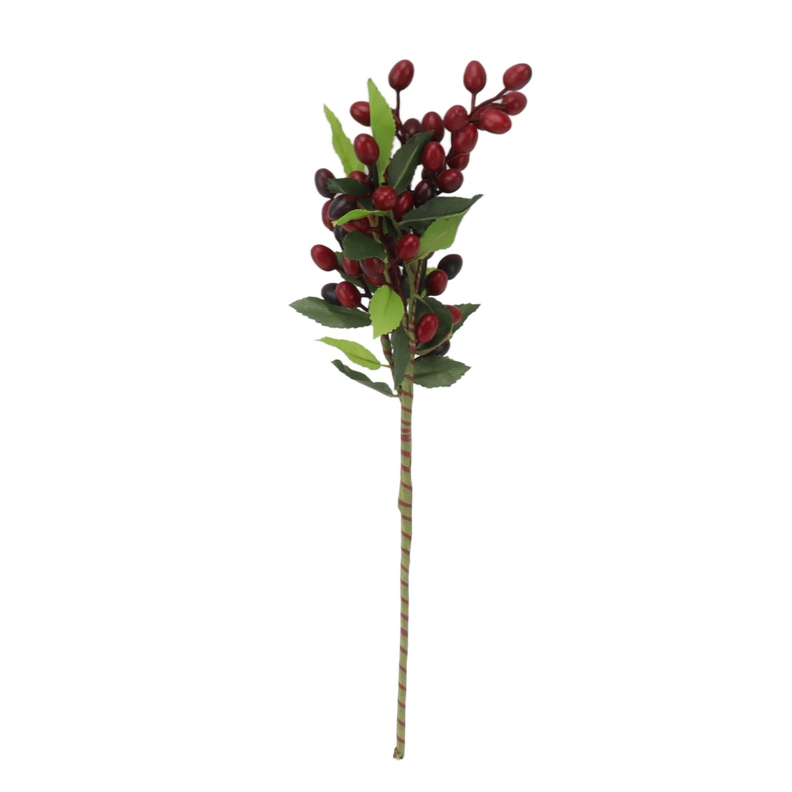 5PCS Artificial Berries Artificial Pip Berry Stems Decoration for Living Room Office Red - Image 6