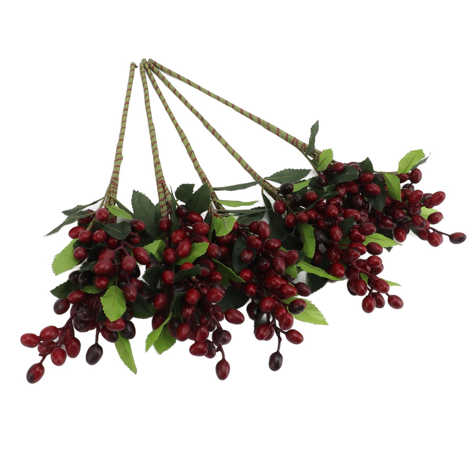 5PCS Artificial Berries Artificial Pip Berry Stems Decoration for Living Room Office Red - Image 7