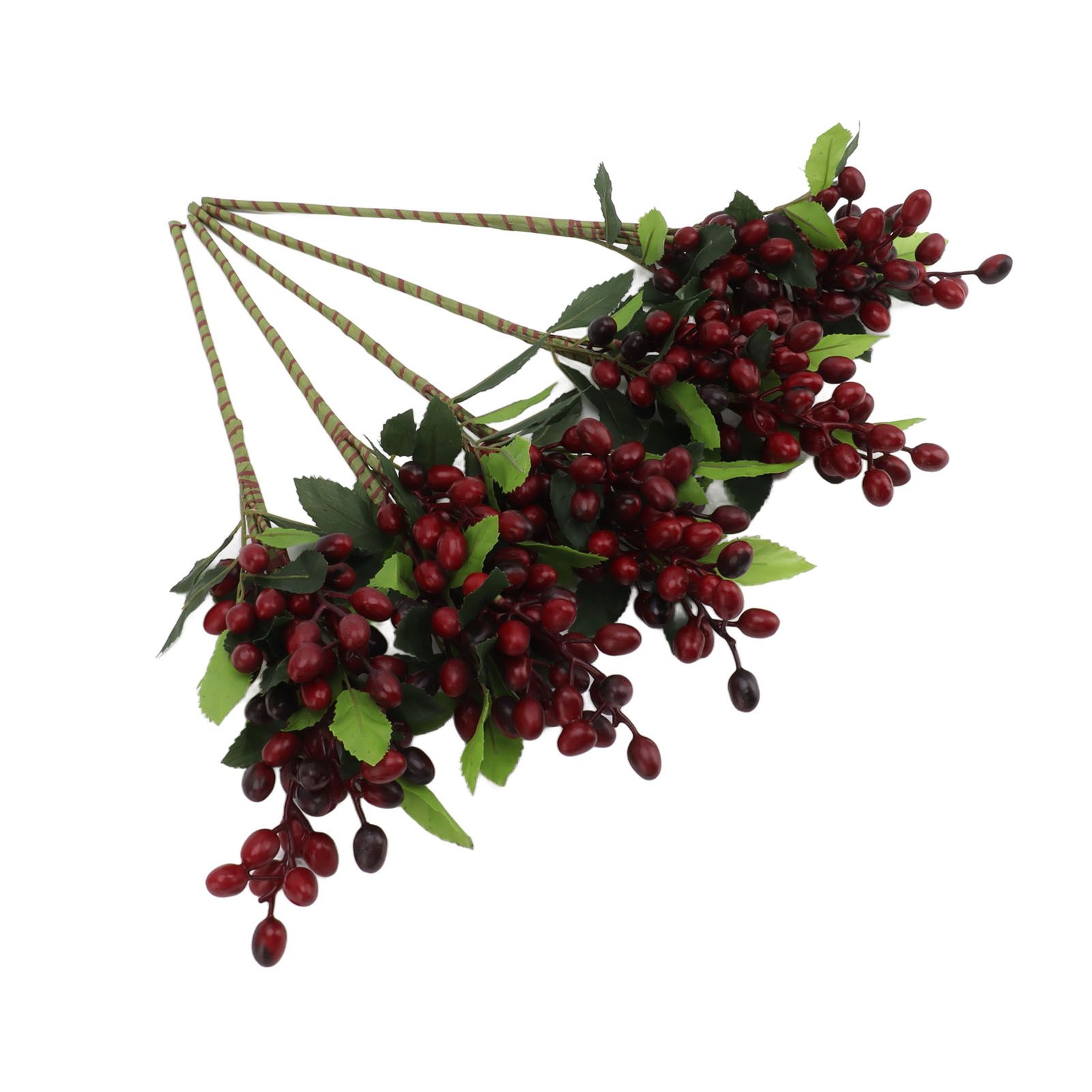 5PCS Artificial Berries Artificial Pip Berry Stems Decoration for Living Room Office Red - Image 8