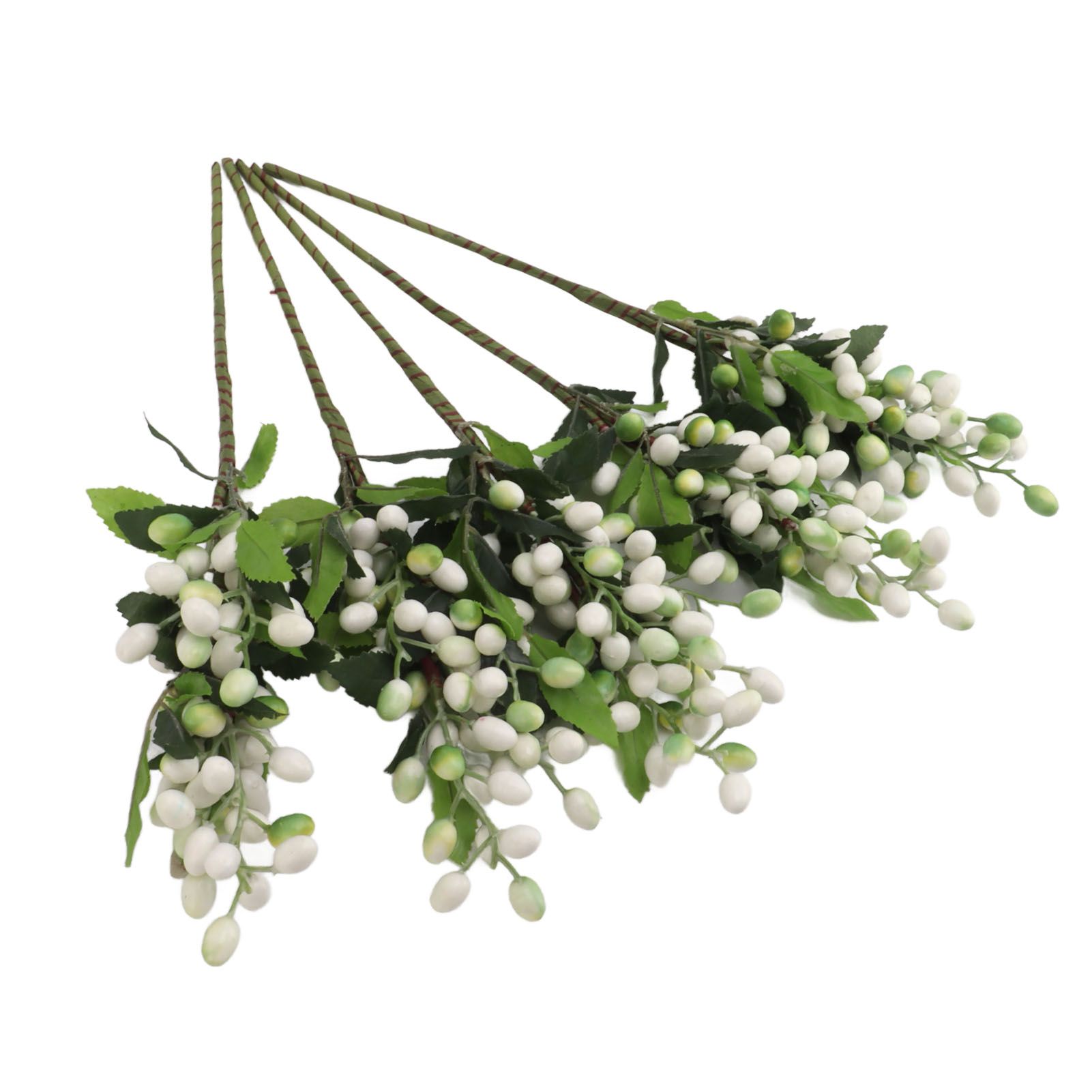 5PCS Artificial Berries Artificial Pip Berry Stems Decoration for Living Room Office White - Image 3