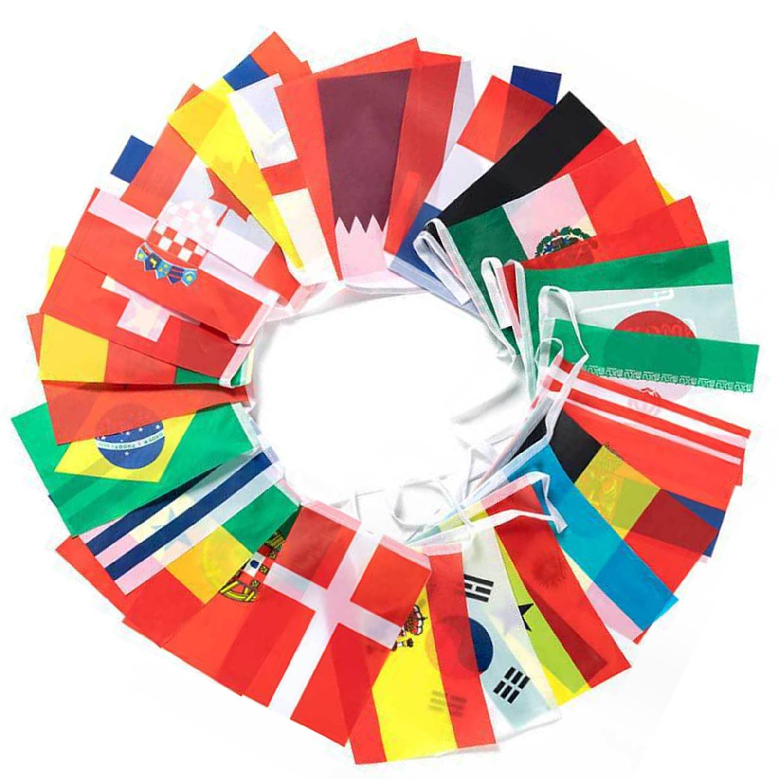 95ft 100 Countries String Flag World Flag Banner International Flags Banner for Party Decorations Bars Sports Clubs School Festivals Celebrations 14x21cm - Image 2