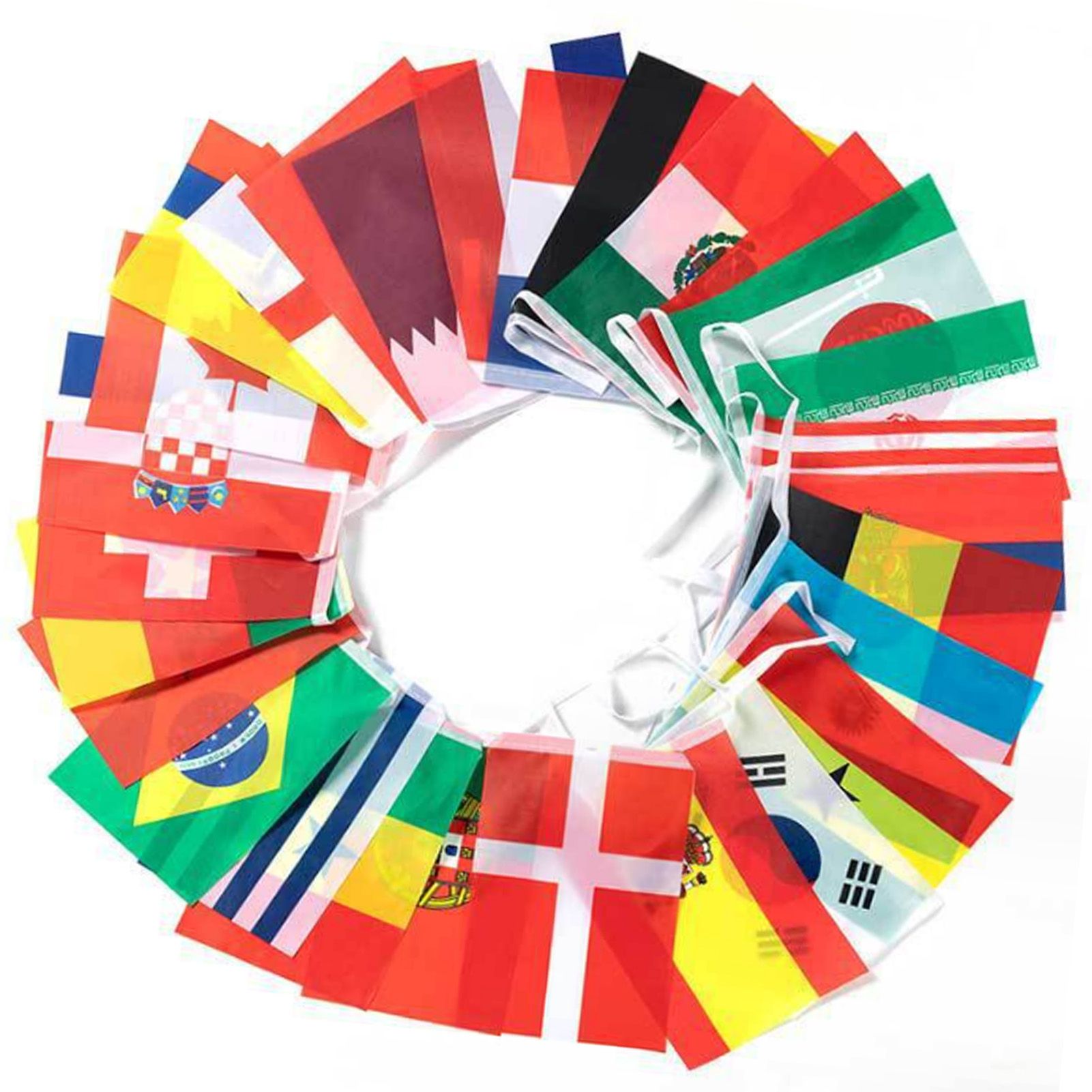 95ft 100 Countries String Flag World Flag Banner International Flags Banner for Party Decorations Bars Sports Clubs School Festivals Celebrations 14x21cm - Image 3