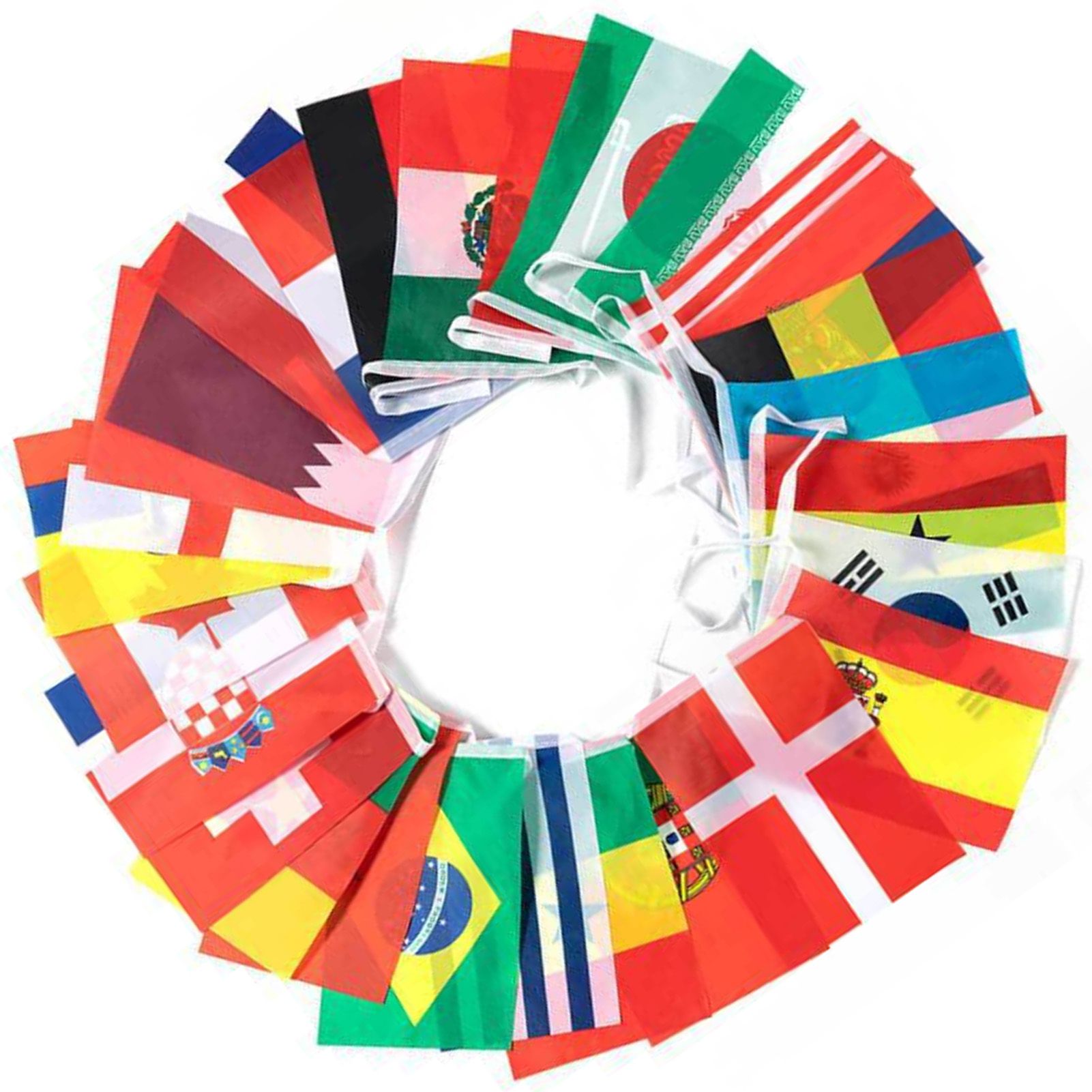 95ft 100 Countries String Flag World Flag Banner International Flags Banner for Party Decorations Bars Sports Clubs School Festivals Celebrations 14x21cm - Image 4