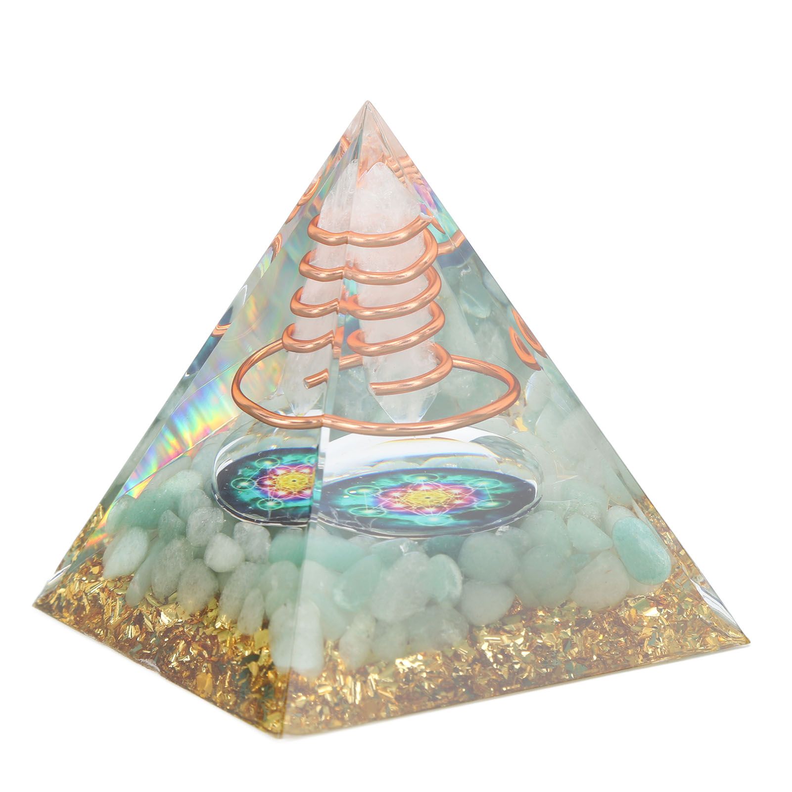 6cm Energy Generator Orgonite Pyramid for Positive Energy Healing Crystal Pyramid Meditation Orgonite Pyramids - Image 1