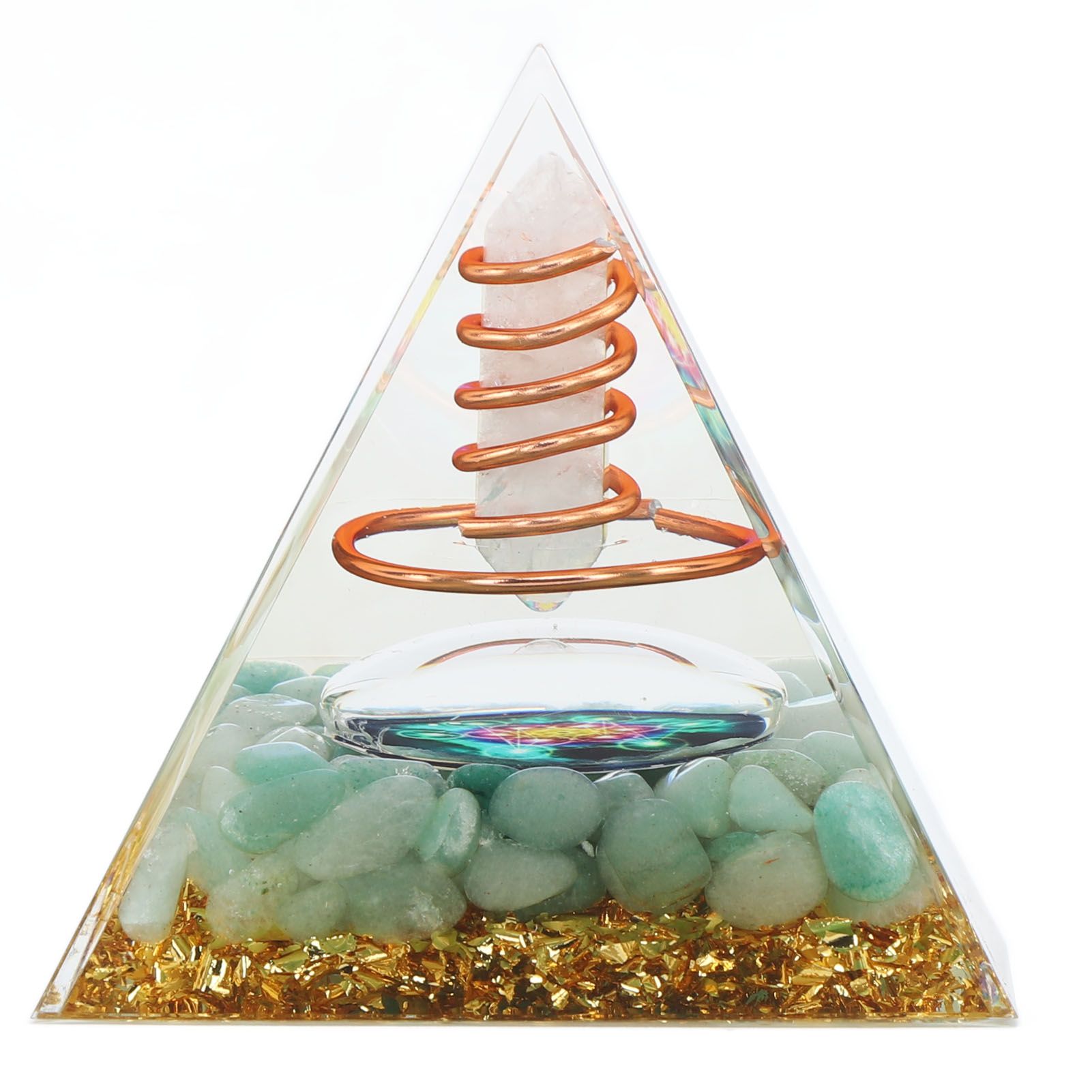6cm Energy Generator Orgonite Pyramid for Positive Energy Healing Crystal Pyramid Meditation Orgonite Pyramids - Image 2