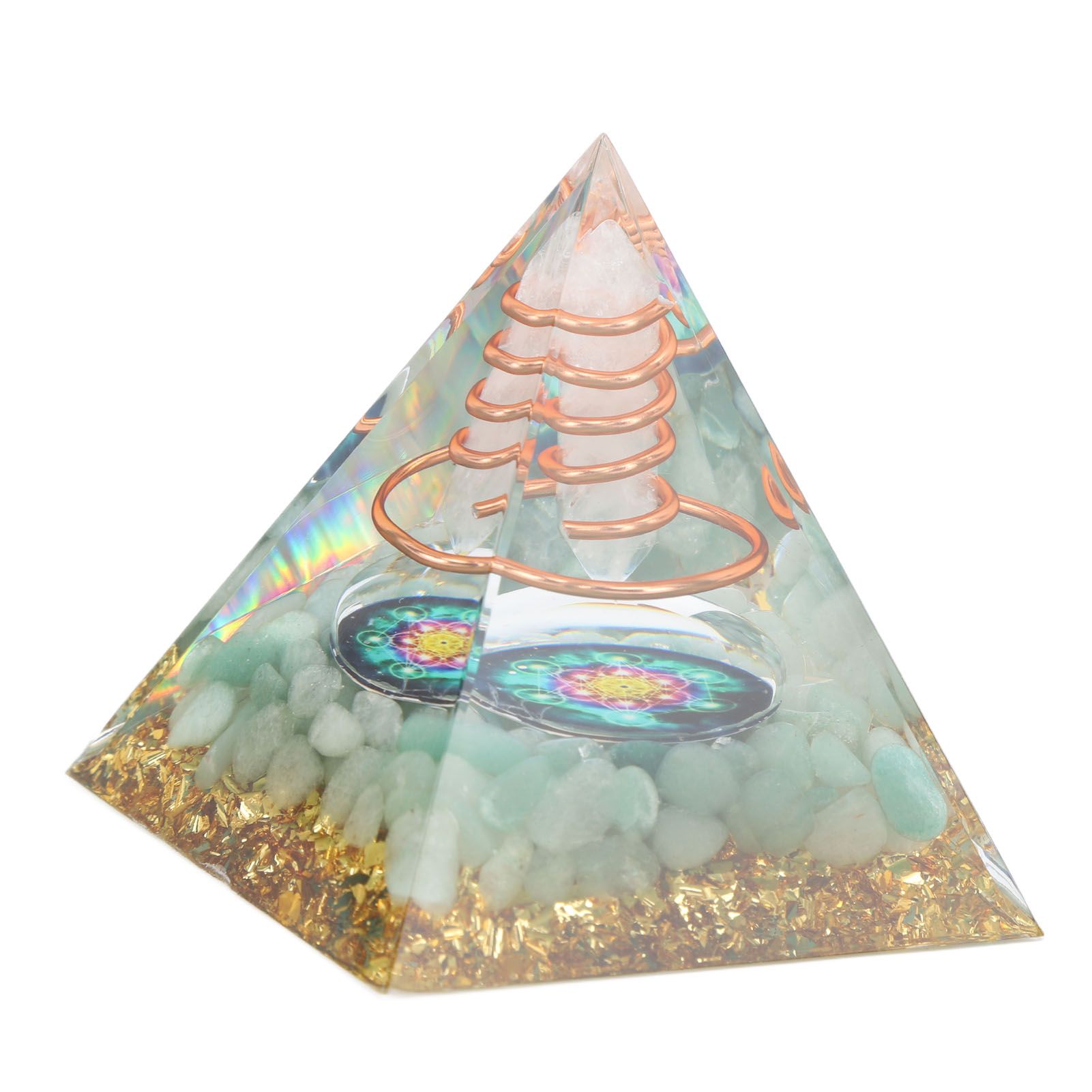 6cm Energy Generator Orgonite Pyramid for Positive Energy Healing Crystal Pyramid Meditation Orgonite Pyramids - Image 3