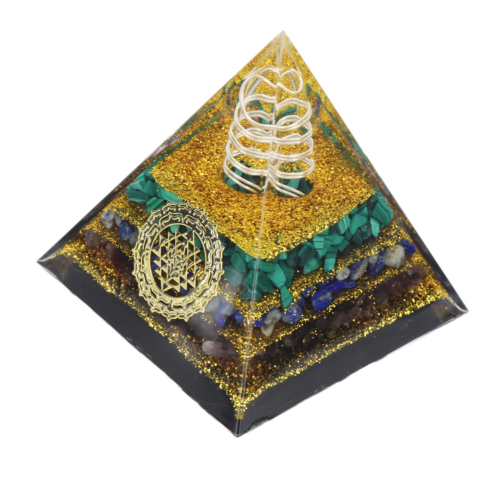 Crystal Pyramid Energy Generator Orgone Pyramid for Positive Energy Desktop Decoration Stress Reduce Healing Meditation Attract Wealth Lucky 6cm - Image 6
