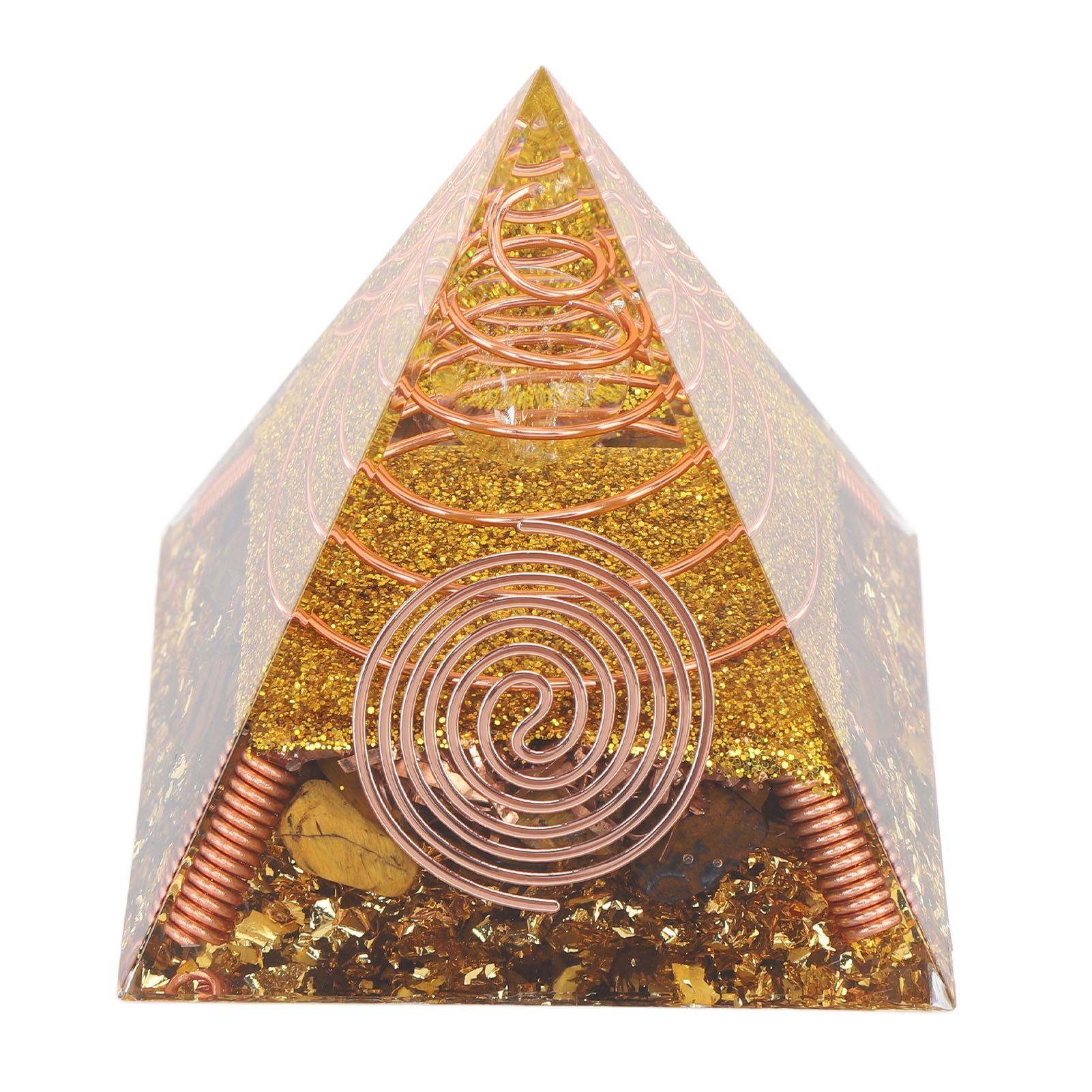 6cm Positive Energy Pyramid Tabletop Ornament Energy Generator for Stress Reduce Healing Meditation - Image 1