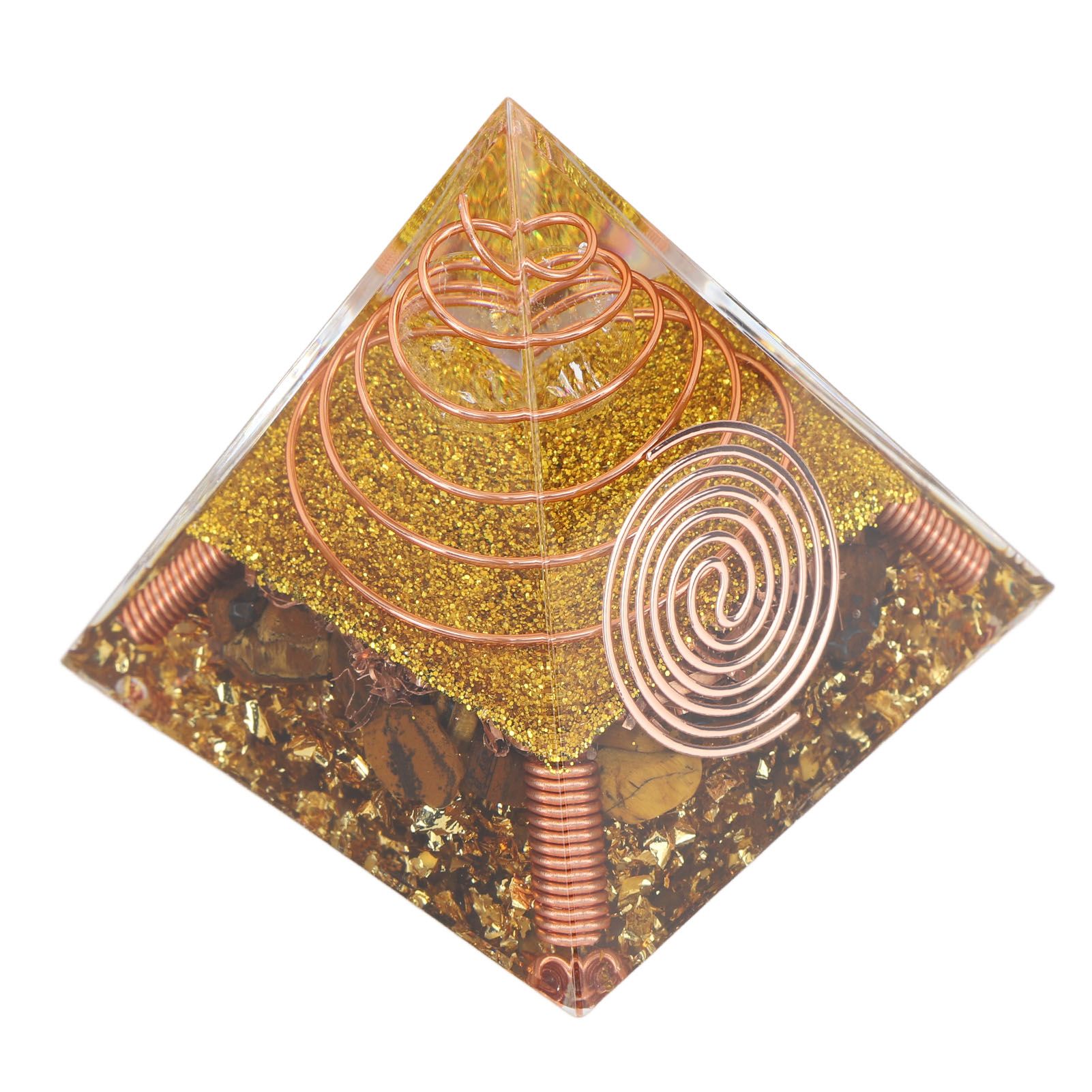 6cm Positive Energy Pyramid Tabletop Ornament Energy Generator for Stress Reduce Healing Meditation - Image 2