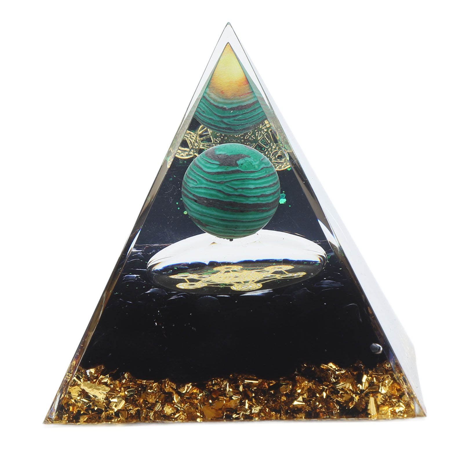 6cm Crystal Pyramid Unique Pure Natural Handmade Crystal Pyramid Ornament for Home Desktop - Image 1