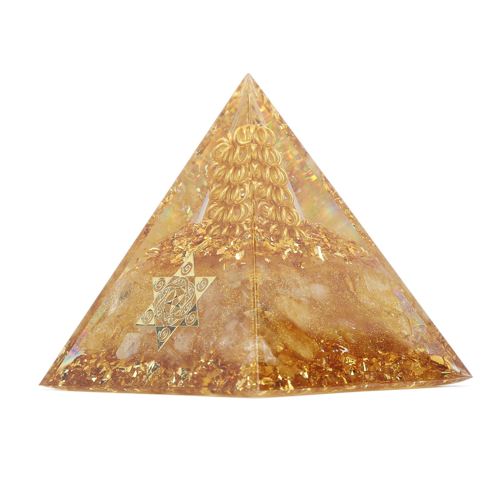 Orgonite Pyramid 6cm Energy Generator Crystal Wire Handmade Pyramid Decor for Positive Energy Wealth Success - Image 4