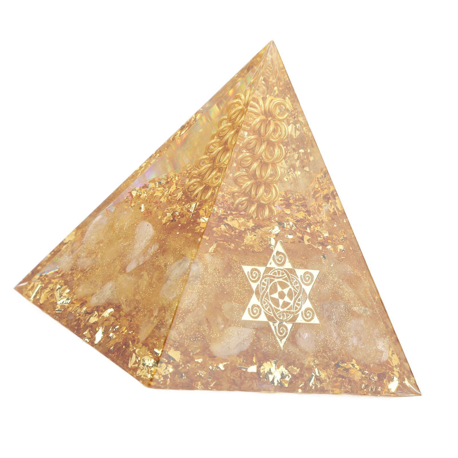 Orgonite Pyramid 6cm Energy Generator Crystal Wire Handmade Pyramid Decor for Positive Energy Wealth Success - Image 6