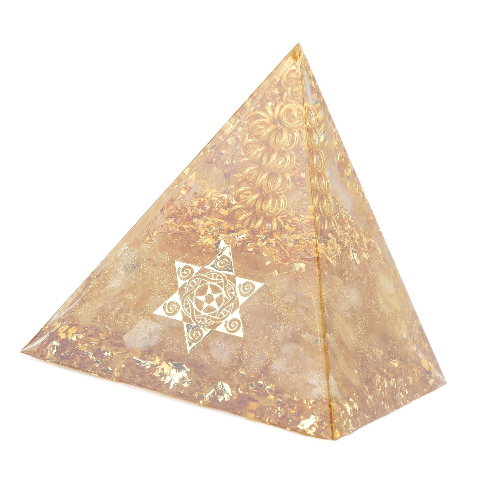 Orgonite Pyramid 6cm Energy Generator Crystal Wire Handmade Pyramid Decor for Positive Energy Wealth Success - Image 7