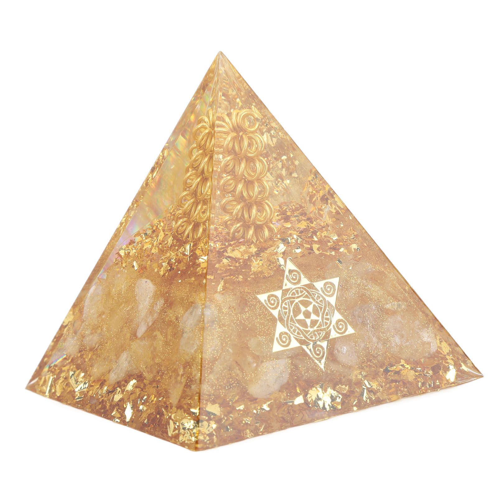 Orgonite Pyramid 6cm Energy Generator Crystal Wire Handmade Pyramid Decor for Positive Energy Wealth Success - Image 8