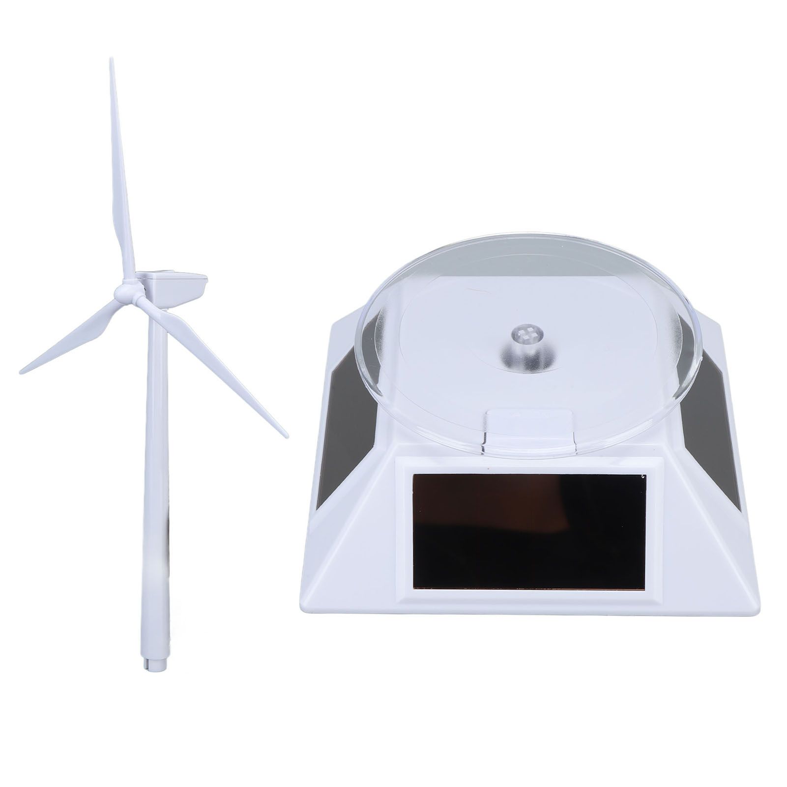 Solar Energy Wind Mill Toy Educational Decorative Dual Use Turbine Solar Powered Windmills for Kids Science Teaching - Image 1