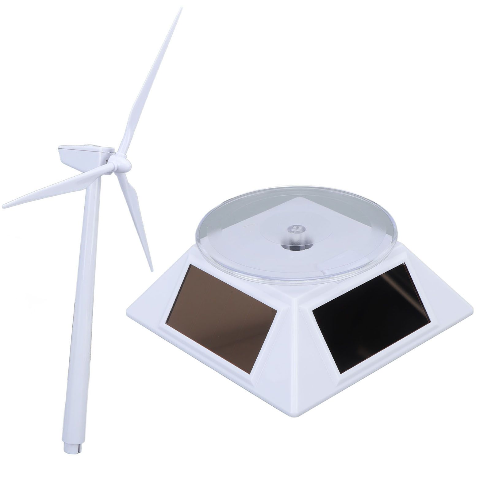 Solar Energy Wind Mill Toy Educational Decorative Dual Use Turbine Solar Powered Windmills for Kids Science Teaching - Image 2