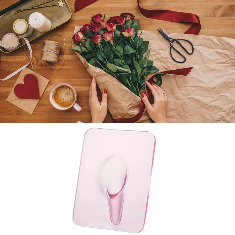 Art Photo Frame Vase Resin Multi Functional Hydroponic Flower Vase for Office Home Transparent Red - Image 5