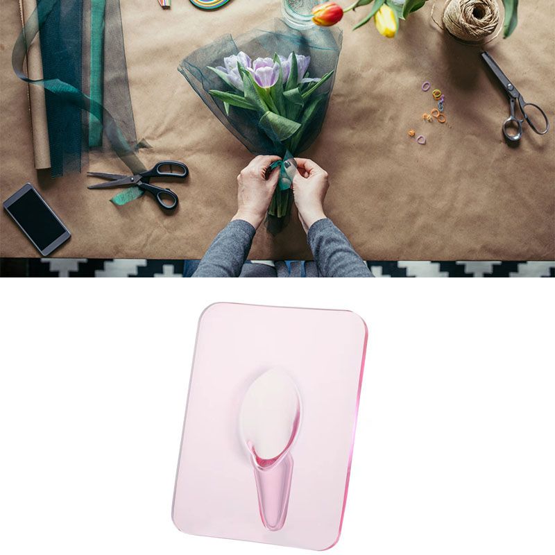 Art Photo Frame Vase Resin Multi Functional Hydroponic Flower Vase for Office Home Transparent Red - Image 6
