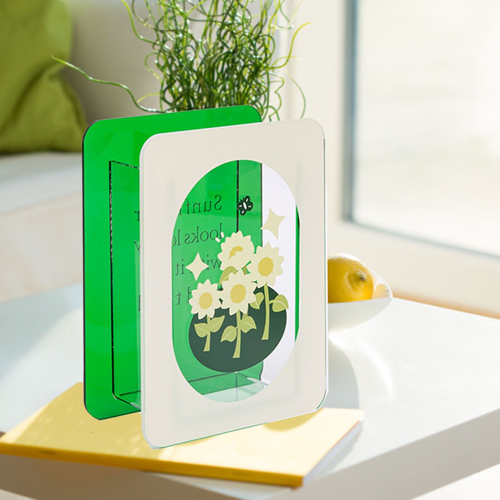 Acrylic Flower Vase Modern Bouquet Holder Clear Plant Floral Container Aesthetic Room Decor Sunflower - Image 7