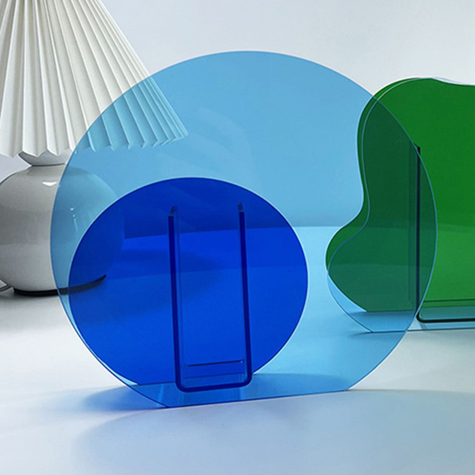 Neon Acrylic Vase Easy To Keep Clean Fashionable Geometric Acrylic Floral Vase for Home Decoration Major and Minor Circle - Image 8