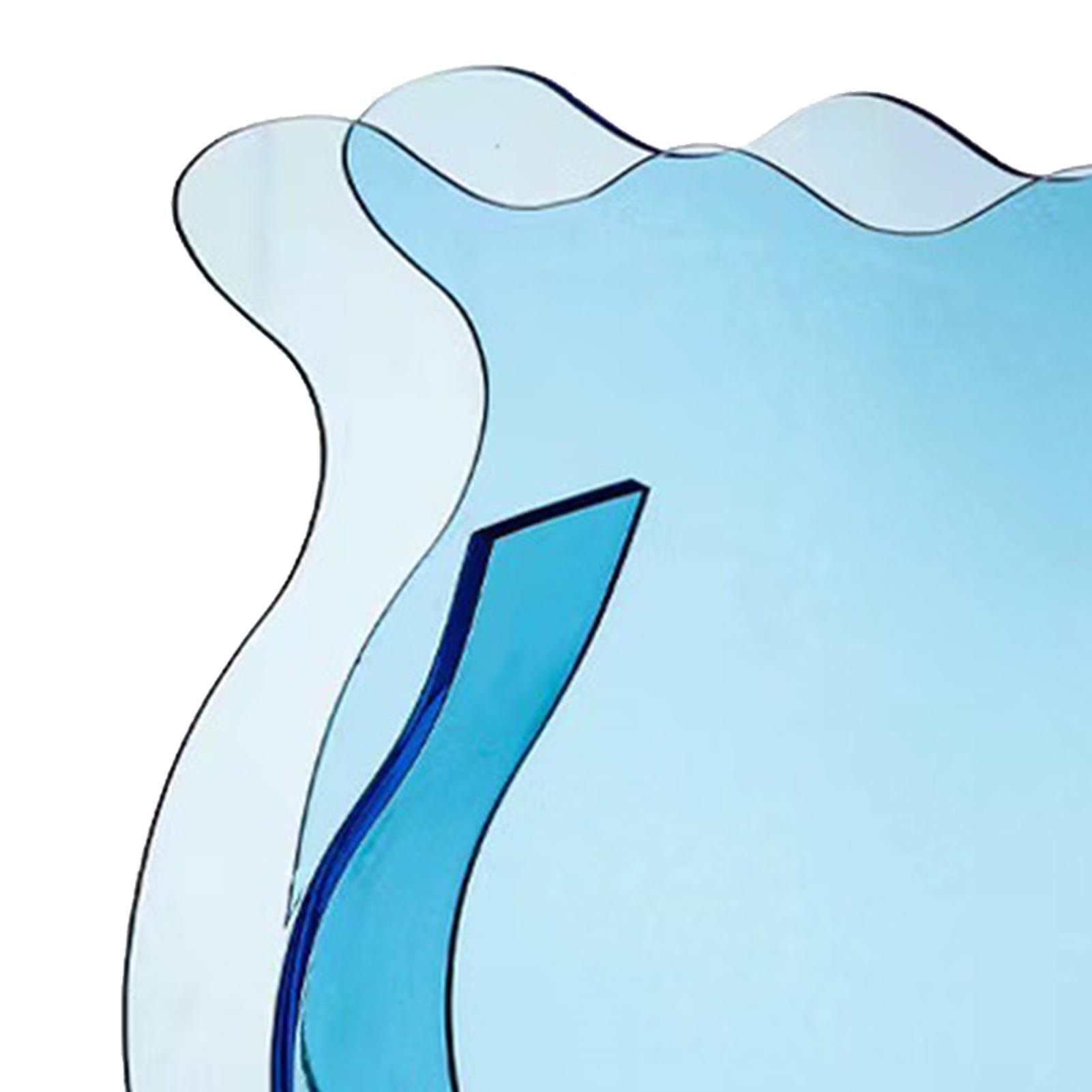 Fish Tank Vase Transparent Thickened Acrylic Smoothing Simple Modern Small Fish Tank for Family Office Dormitory Transparent Blue - Image 7