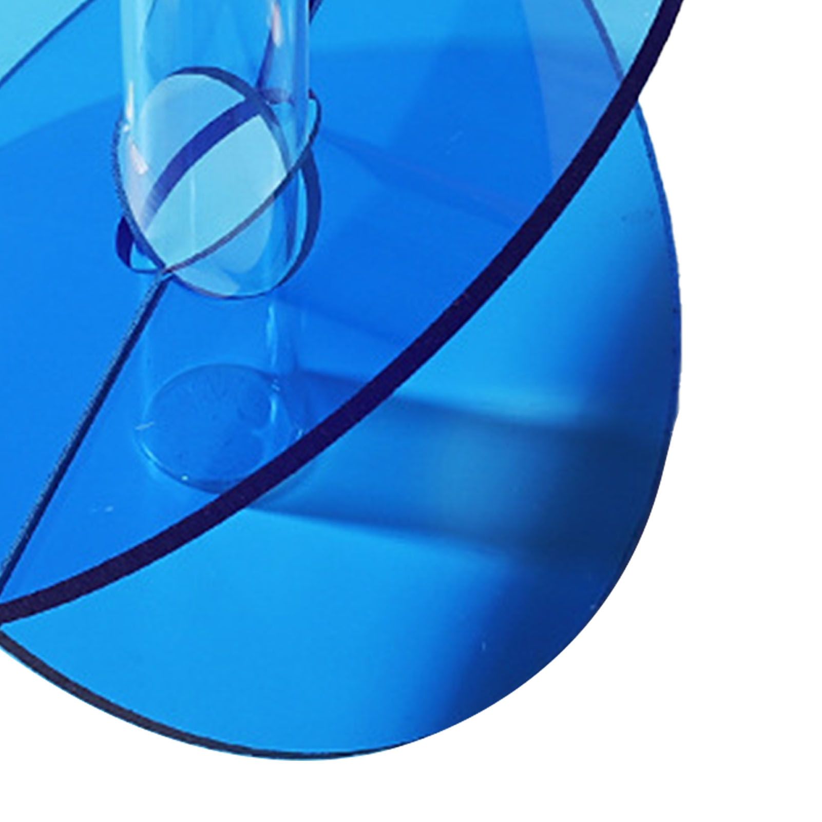 Acrylic Geometric Flower Vase Fine Detail Easy To Clean Acrylic Geometric Minimalist Vase for Living Room Table Disc Blue 15x13x2cm - Image 7