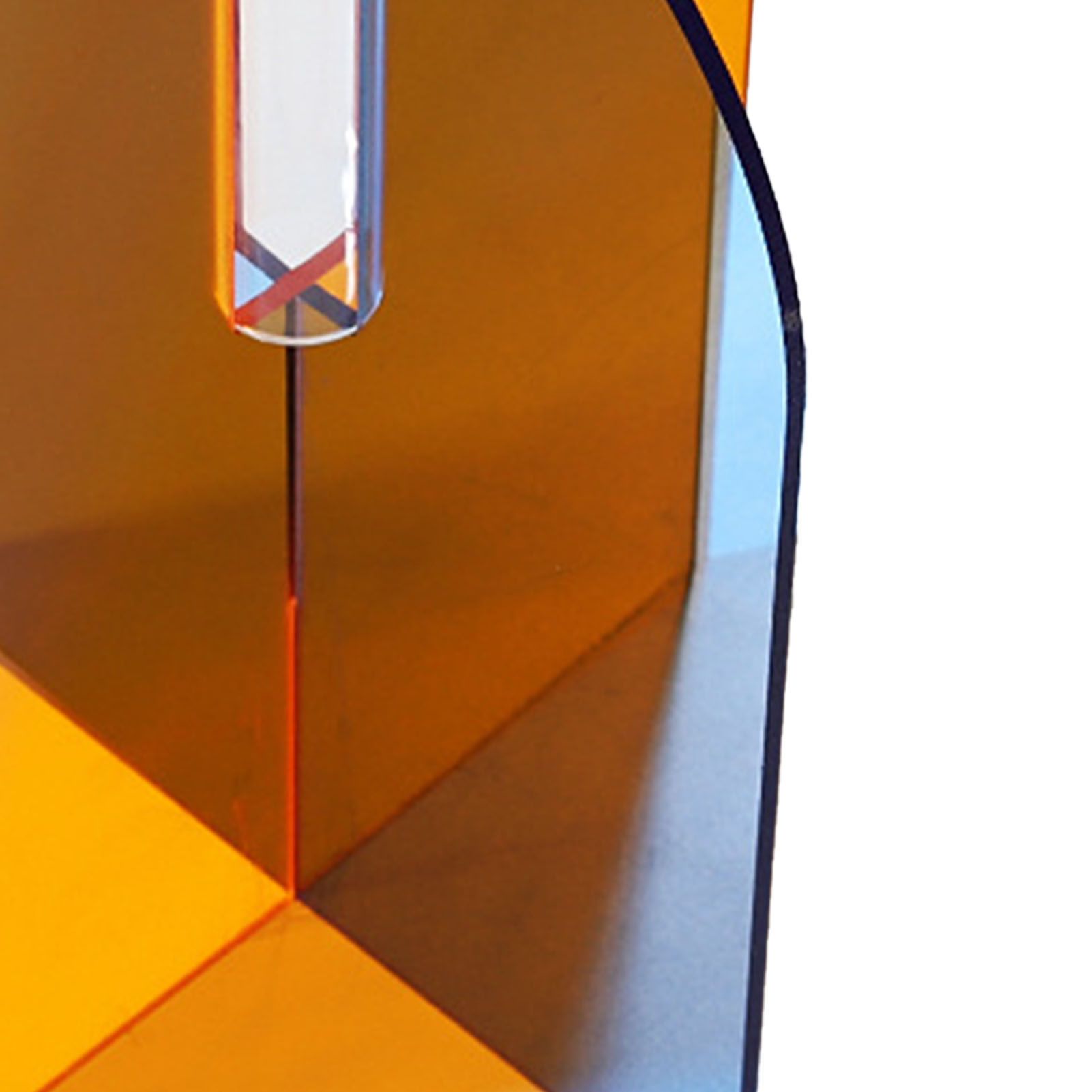 Acrylic Geometric Flower Vase Fine Detail Easy To Clean Acrylic Geometric Minimalist Vase for Living Room Table Door Slice Orange Blue 20x15x2cm - Image 8