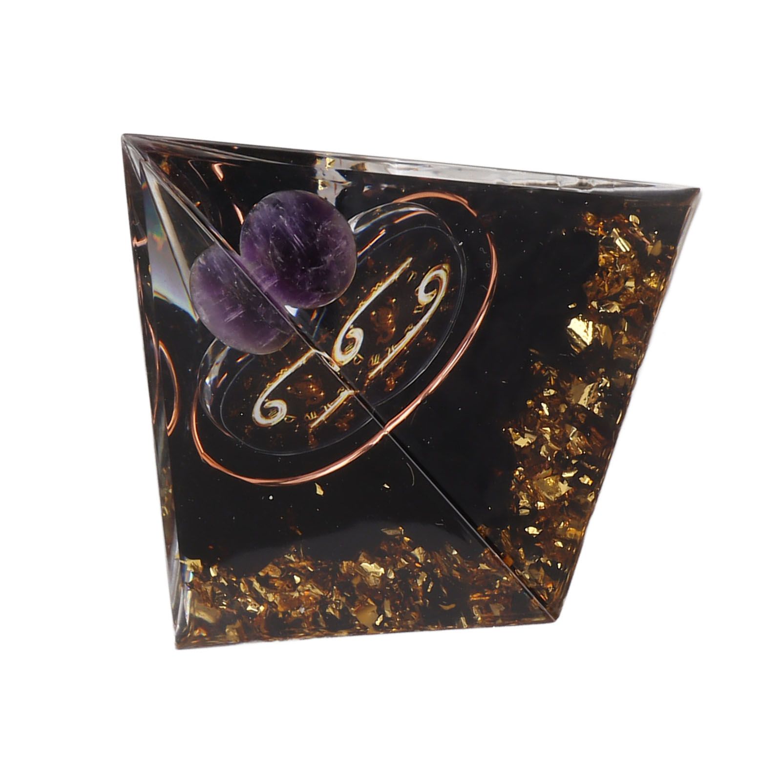 5cm Orgonite Pyramid for Positive Energy Healing Crystal Pyramid Meditation Orgonite Pyramids Chakra Zodiac Energy Generator Cancer - Image 2