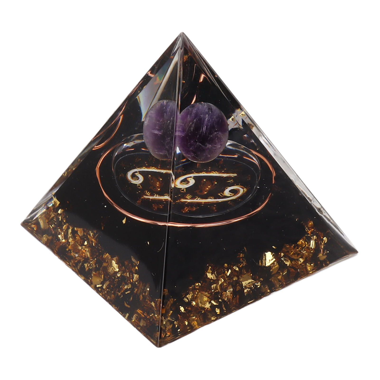 5cm Orgonite Pyramid for Positive Energy Healing Crystal Pyramid Meditation Orgonite Pyramids Chakra Zodiac Energy Generator Cancer - Image 3