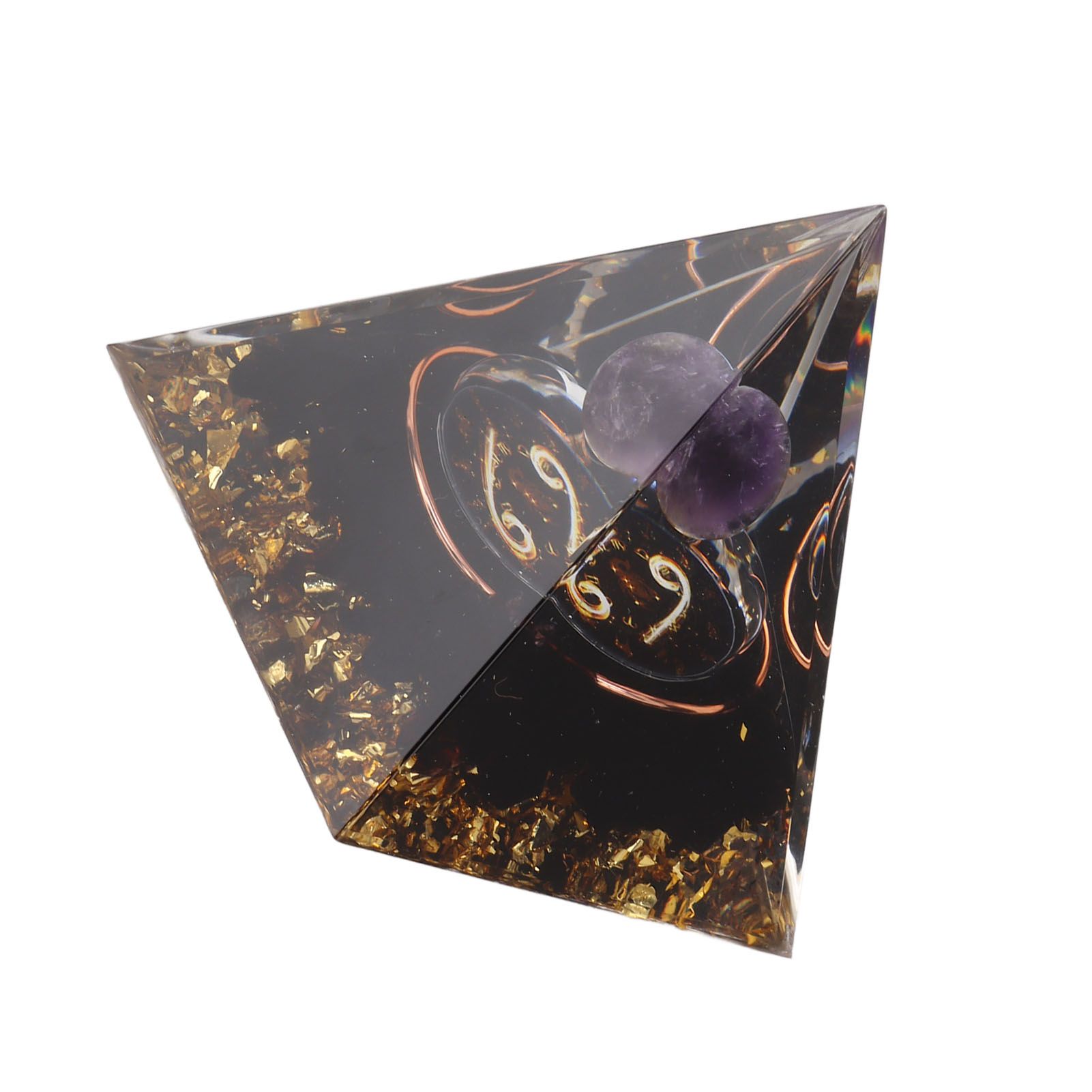 5cm Orgonite Pyramid for Positive Energy Healing Crystal Pyramid Meditation Orgonite Pyramids Chakra Zodiac Energy Generator Cancer - Image 6