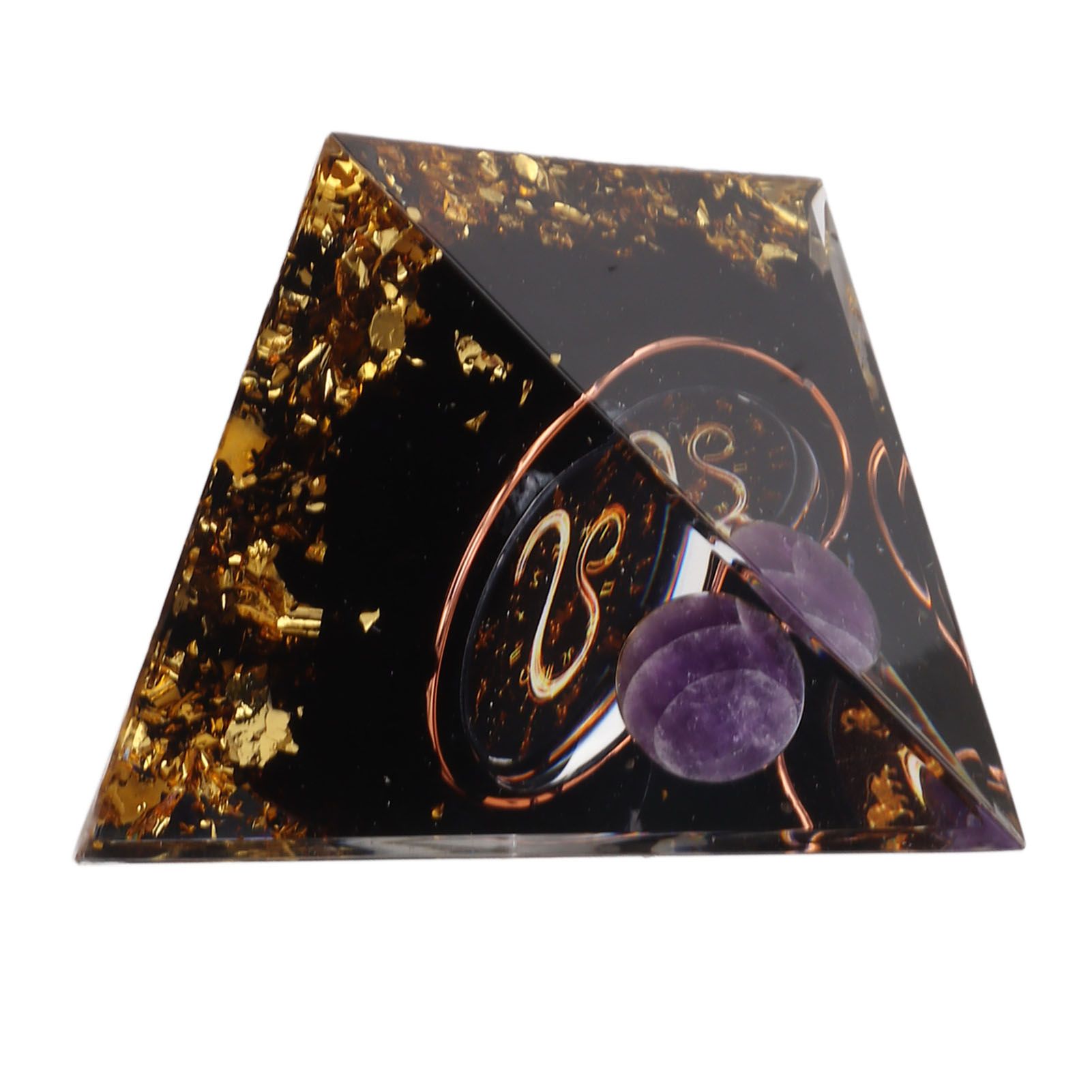 5cm Orgonite Pyramid for Positive Energy Healing Crystal Pyramid Meditation Orgonite Pyramids Chakra Zodiac Energy Generator Leo - Image 3