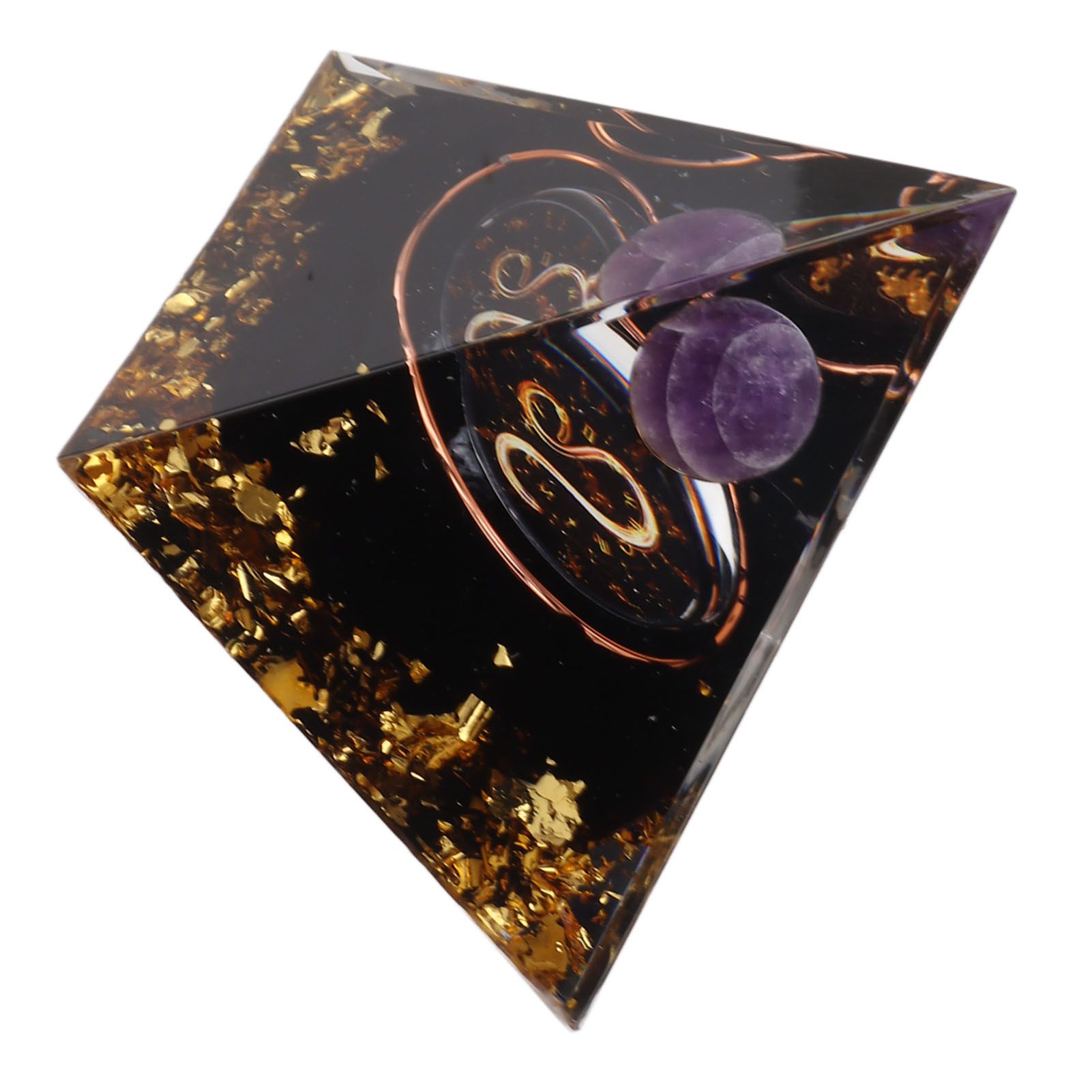 5cm Orgonite Pyramid for Positive Energy Healing Crystal Pyramid Meditation Orgonite Pyramids Chakra Zodiac Energy Generator Leo - Image 4