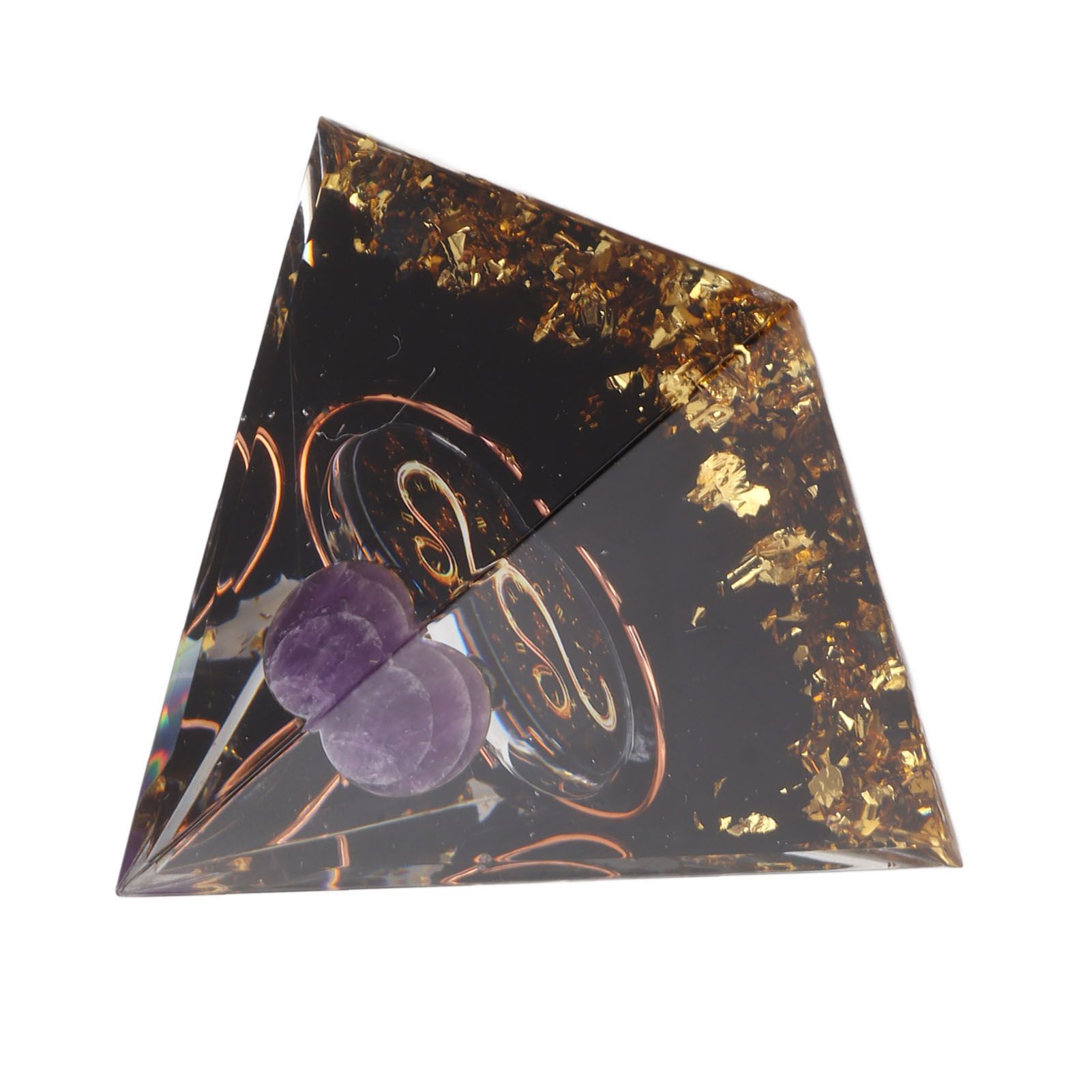 5cm Orgonite Pyramid for Positive Energy Healing Crystal Pyramid Meditation Orgonite Pyramids Chakra Zodiac Energy Generator Leo - Image 6