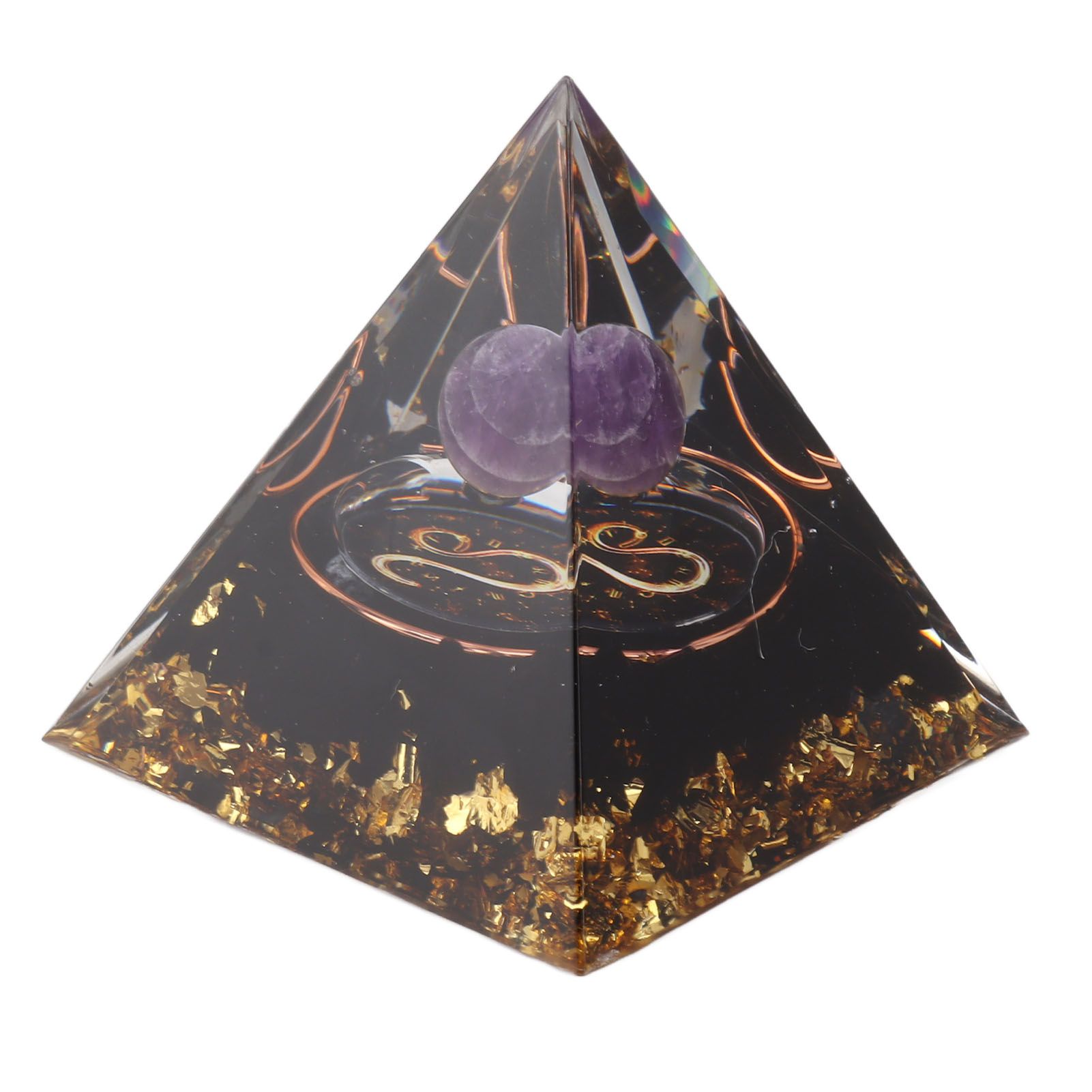5cm Orgonite Pyramid for Positive Energy Healing Crystal Pyramid Meditation Orgonite Pyramids Chakra Zodiac Energy Generator Leo - Image 8