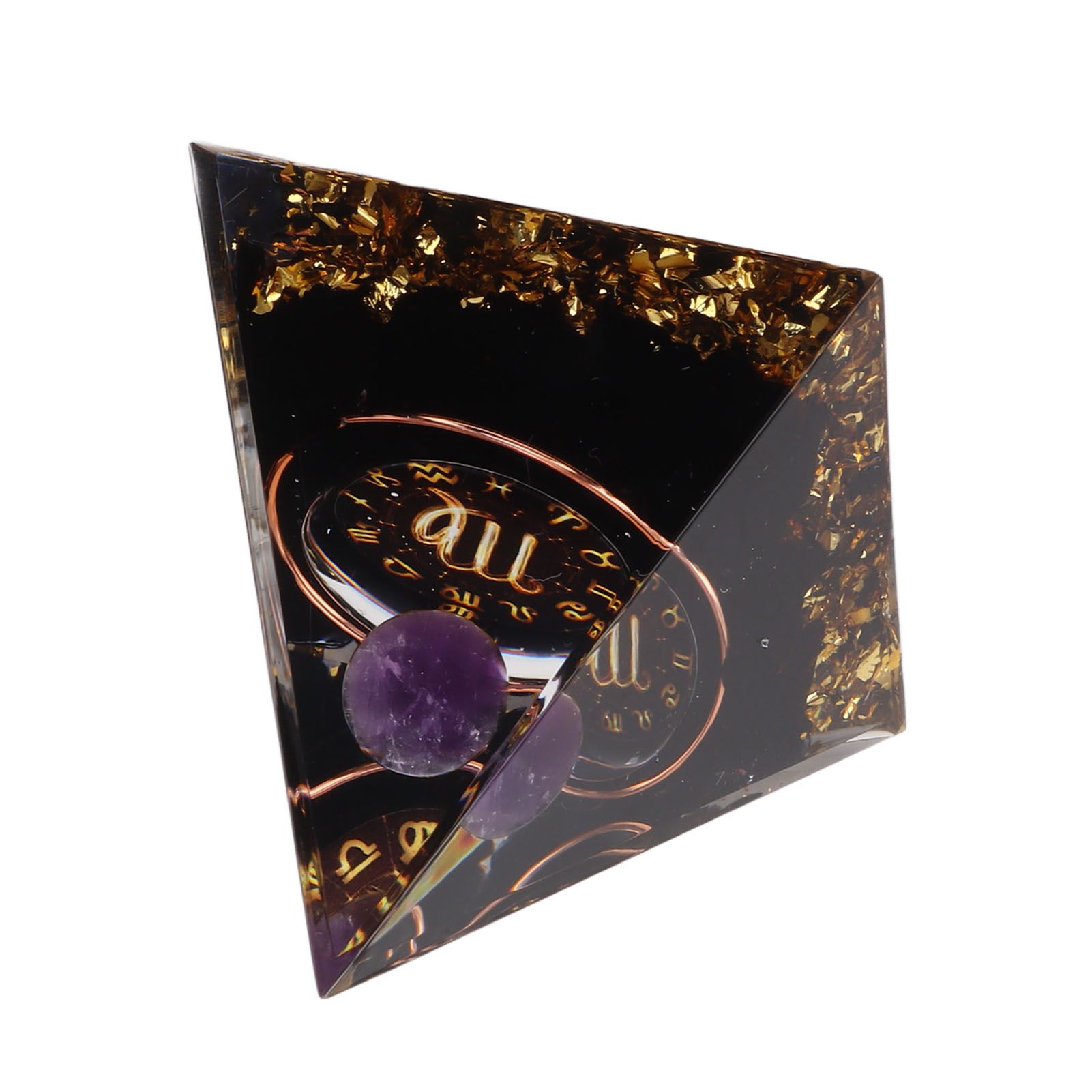 5cm Orgonite Pyramid for Positive Energy Healing Crystal Pyramid Meditation Orgonite Pyramids Chakra Zodiac Energy Generator Virgo - Image 2