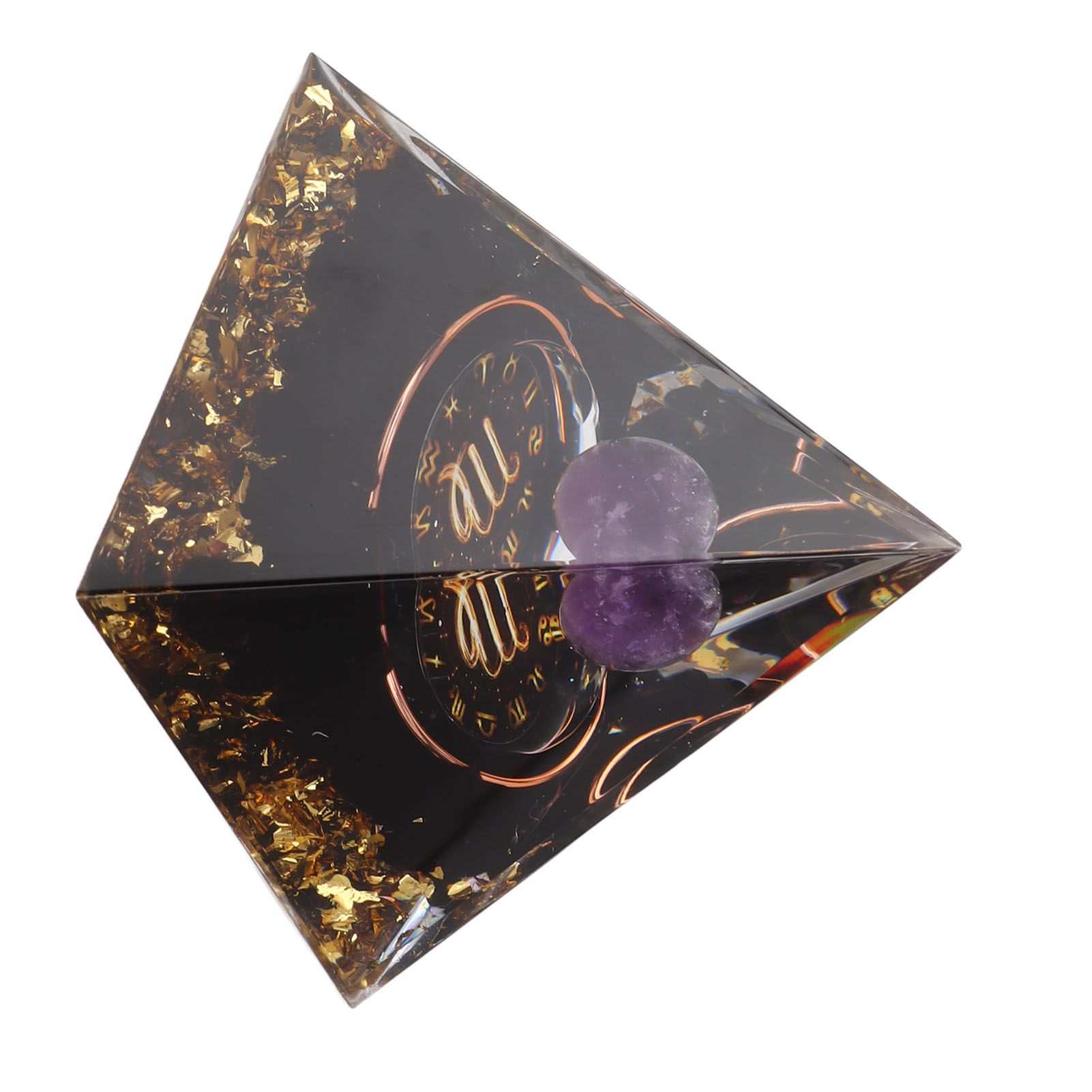 5cm Orgonite Pyramid for Positive Energy Healing Crystal Pyramid Meditation Orgonite Pyramids Chakra Zodiac Energy Generator Virgo - Image 5
