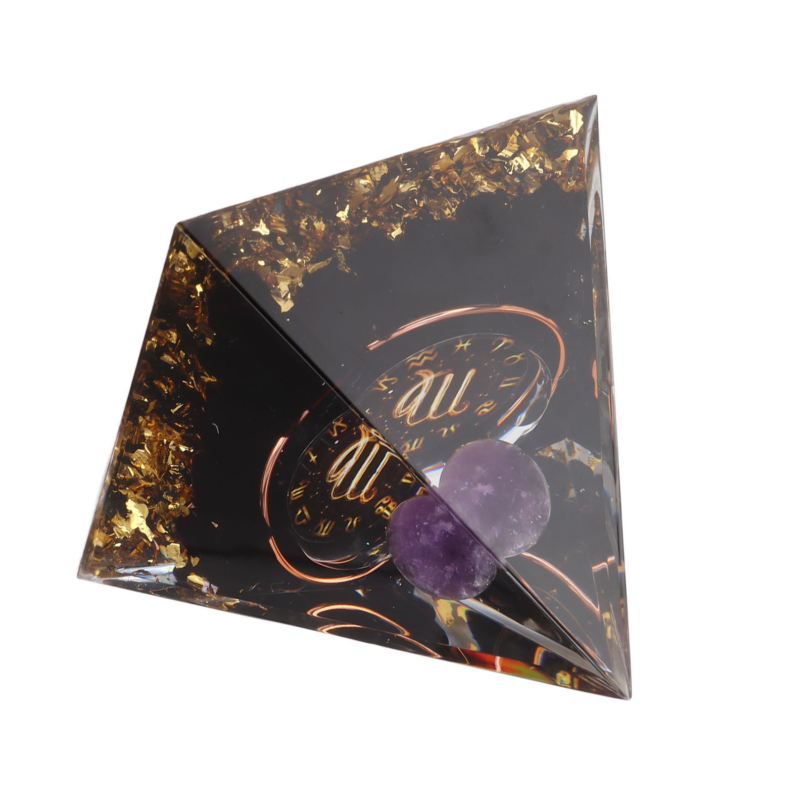 5cm Orgonite Pyramid for Positive Energy Healing Crystal Pyramid Meditation Orgonite Pyramids Chakra Zodiac Energy Generator Virgo - Image 6