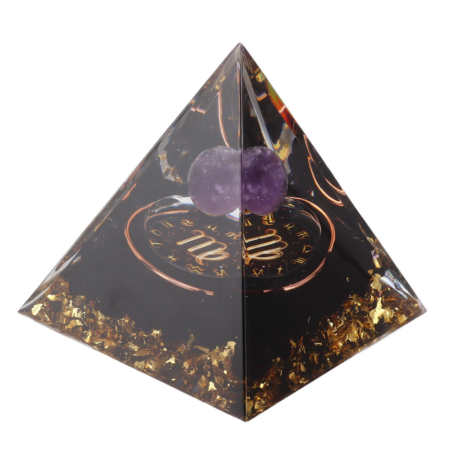 5cm Orgonite Pyramid for Positive Energy Healing Crystal Pyramid Meditation Orgonite Pyramids Chakra Zodiac Energy Generator Virgo - Image 7