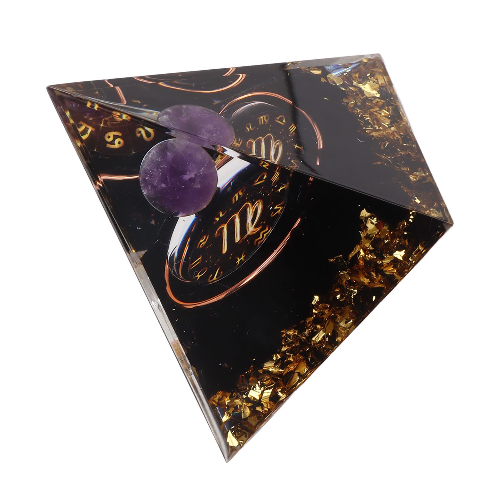 5cm Orgonite Pyramid for Positive Energy Healing Crystal Pyramid Meditation Orgonite Pyramids Chakra Zodiac Energy Generator Virgo - Image 8