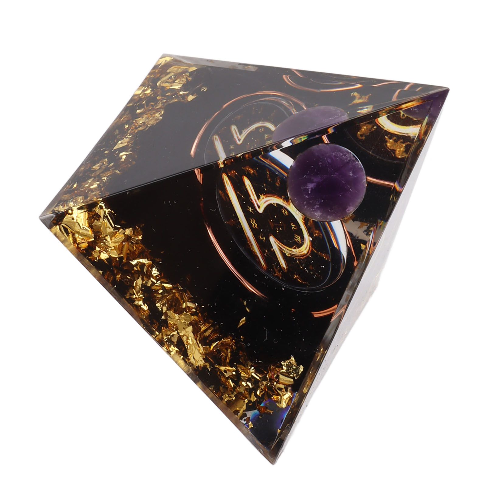 5cm Orgonite Pyramid for Positive Energy Healing Crystal Pyramid Meditation Orgonite Pyramids Chakra Zodiac Energy Generator Libra - Image 5