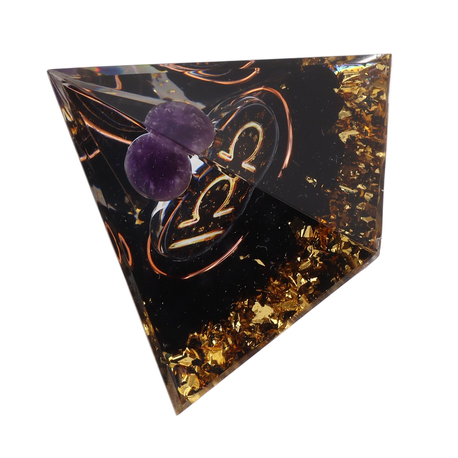 5cm Orgonite Pyramid for Positive Energy Healing Crystal Pyramid Meditation Orgonite Pyramids Chakra Zodiac Energy Generator Libra - Image 7