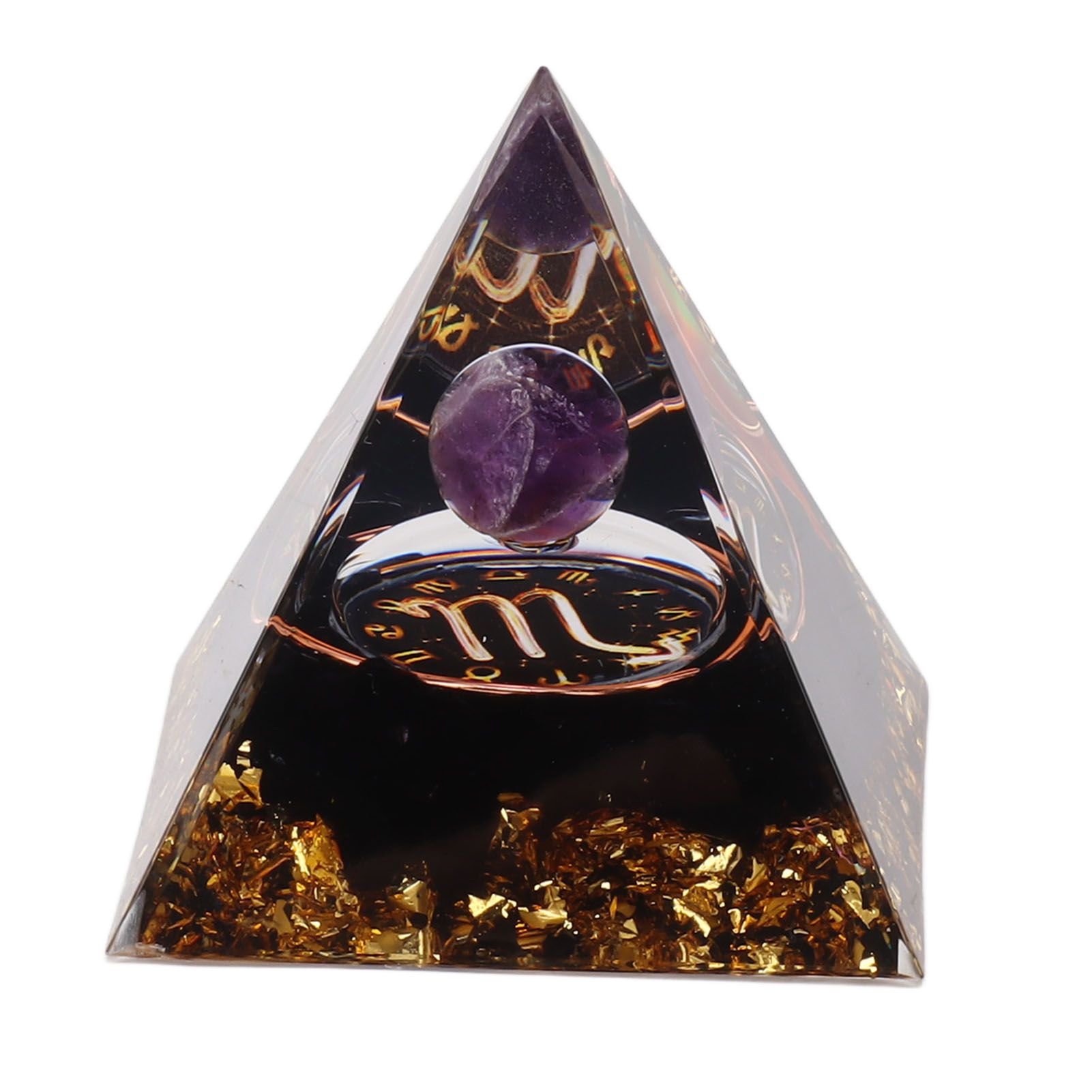 5cm Orgonite Pyramid for Positive Energy Healing Crystal Pyramid Meditation Orgonite Pyramids Chakra Zodiac Energy Generator Scorpio - Image 1
