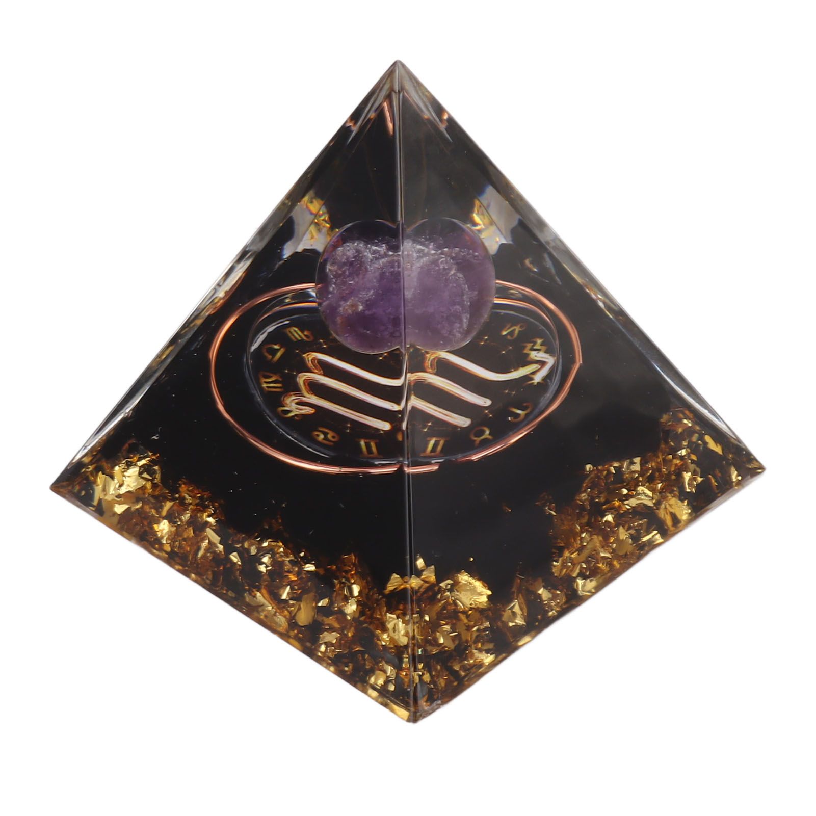 5cm Orgonite Pyramid for Positive Energy Healing Crystal Pyramid Meditation Orgonite Pyramids Chakra Zodiac Energy Generator Scorpio - Image 2